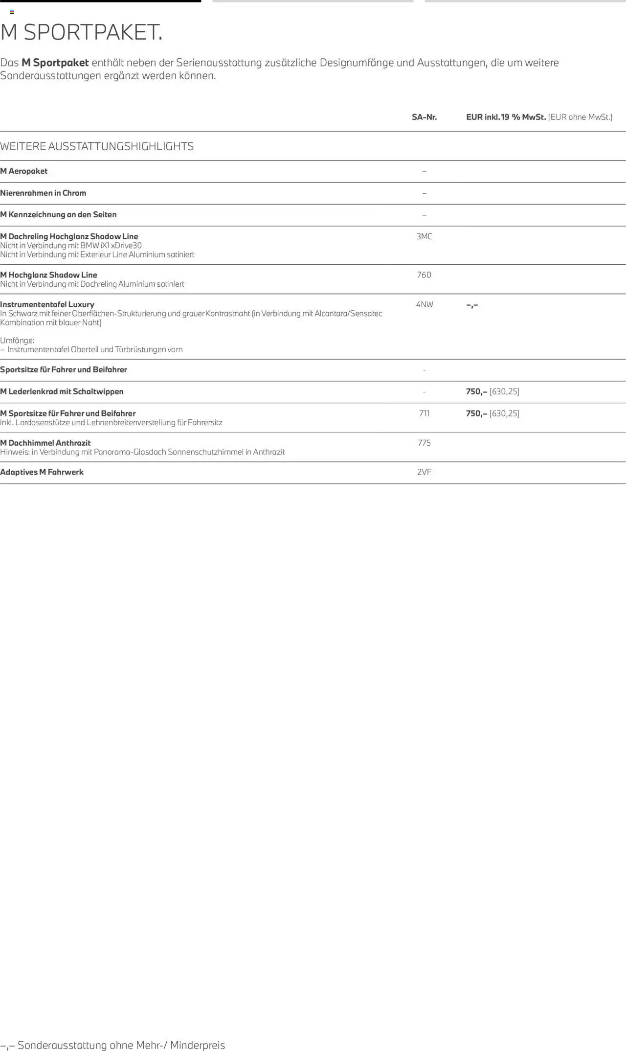 BMW X1 – gültig ab 01.07.2025 | Seite: 9