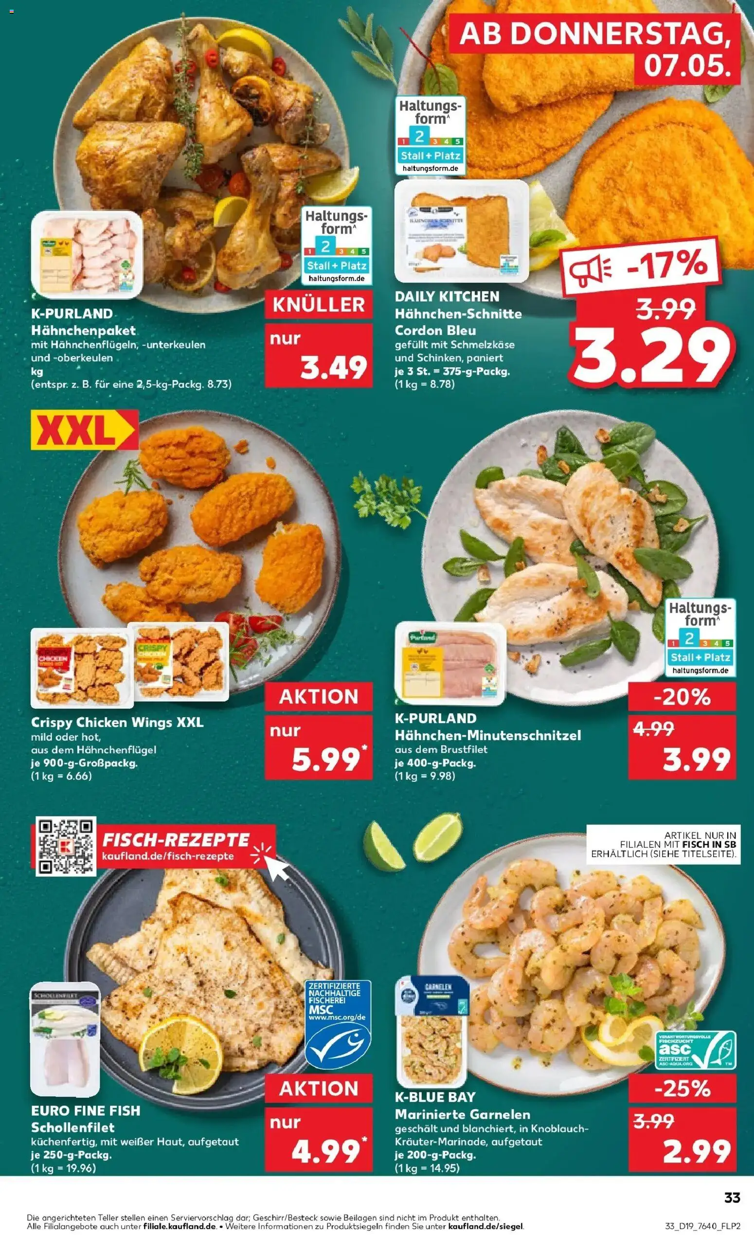 Kaufland Prospekt Borken	 – gültig ab 04.05.2026 | Seite: 38 | Produkte: Garnelen, Fisch, Knoblauch