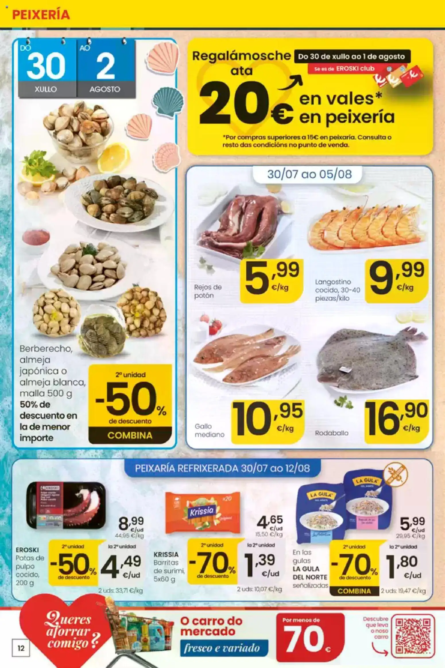 Eroski É bo que sexa de aquí │ válido desde el 30/07/2026 | Página: 12 | Productos: Langostino