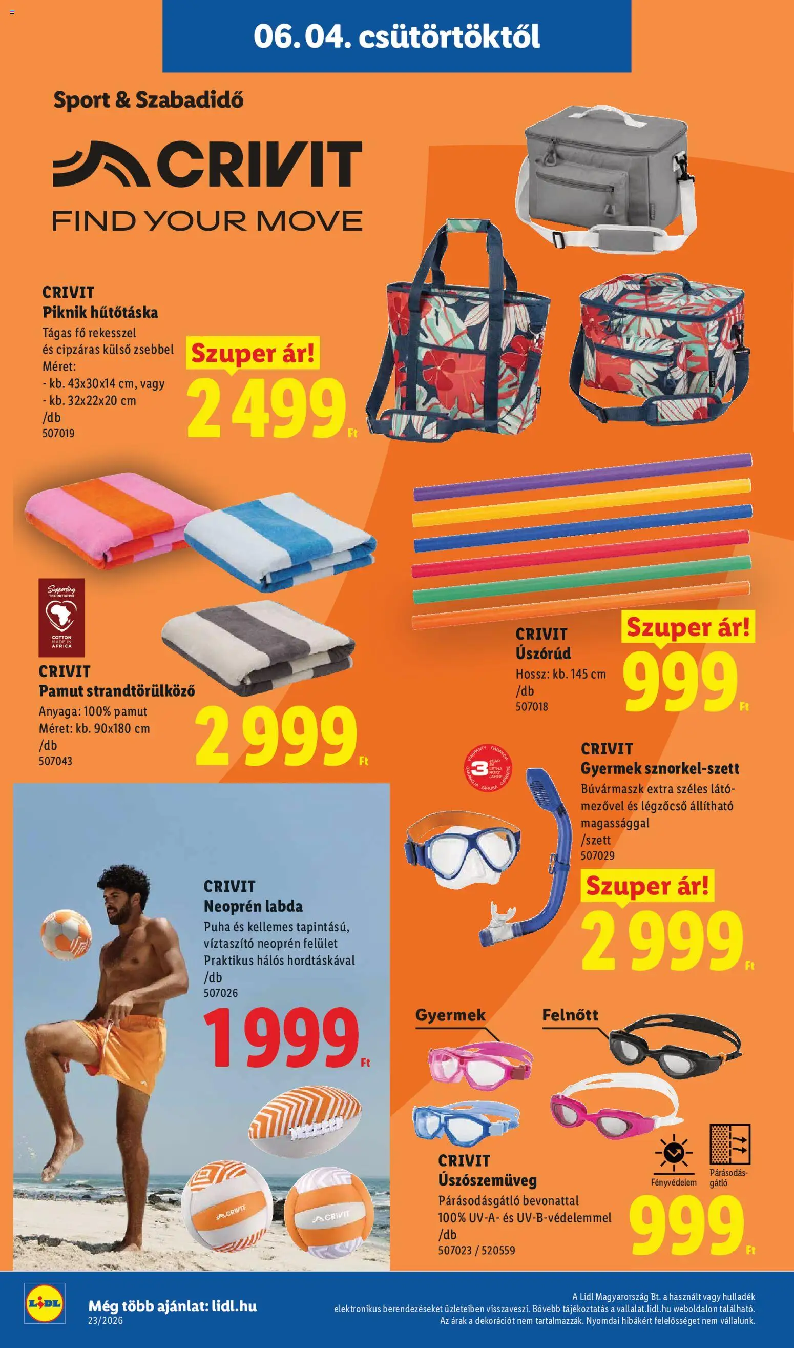 Lidl akciós ujság - amely érvényes a következő dátumtól: 04.06.2026 | Oldal: 10 | Termékek: Hűtőtáska
