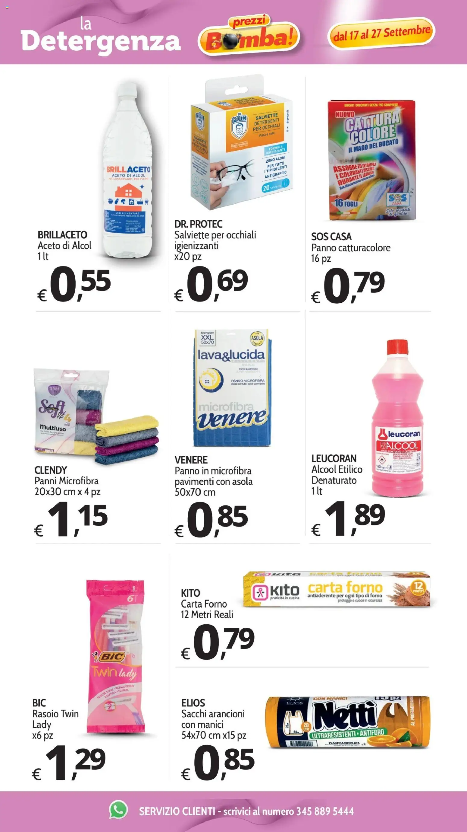 Volantino Primo Prezzo del 17/09/2026 | Pagina: 22 | Prodotti: Rasoio, Panno microfibra, Occhiali, Panni