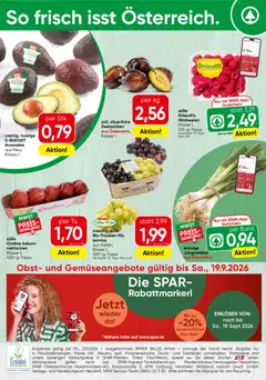 Spar Obst & Gemüse ab 14.09.2026 gültig