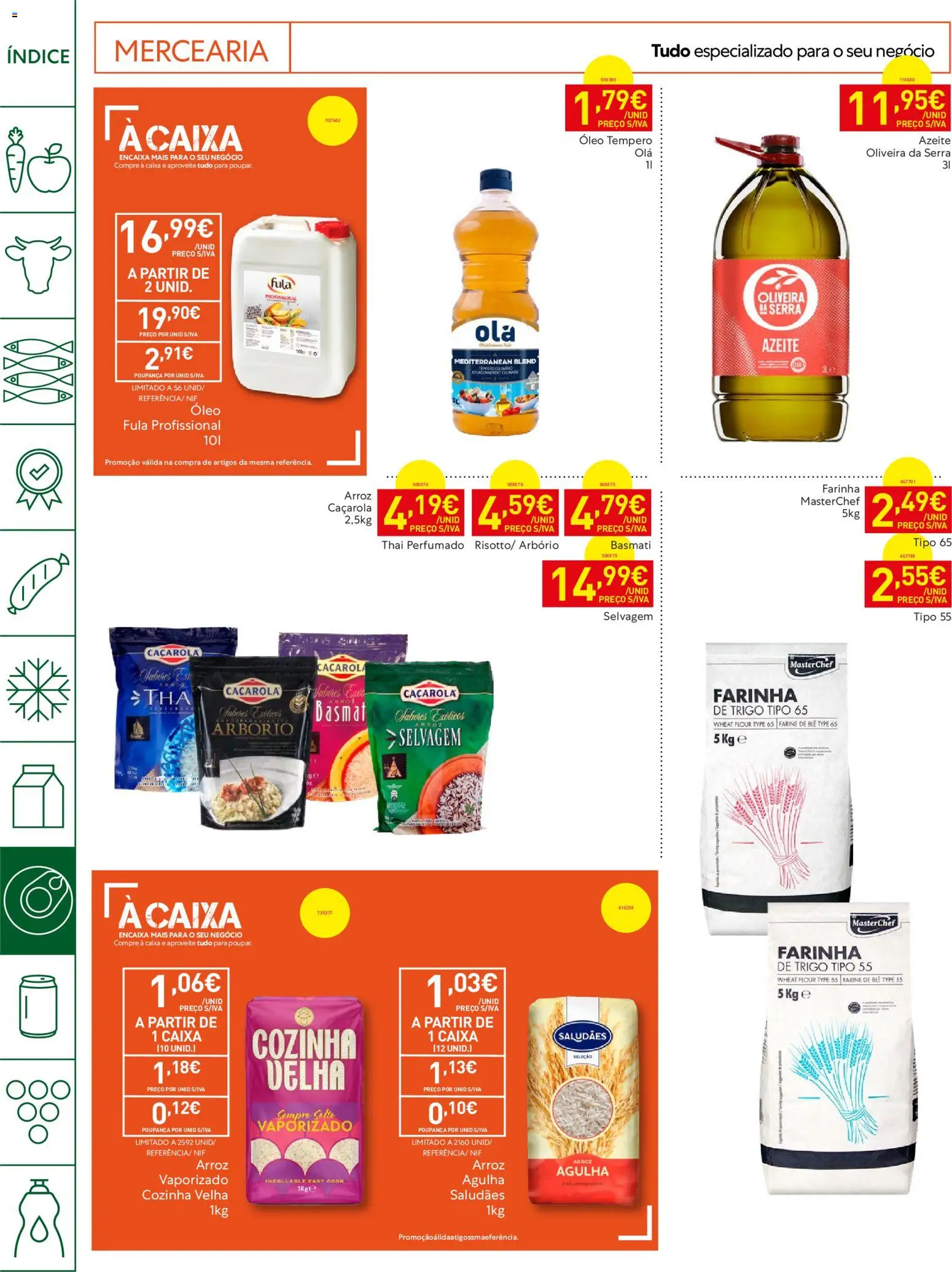 Recheio Horeca │ válido de 09.06.2026 | Página: 18 | Produtos: Azeite, Farinha de trigo, Óleo, Arroz