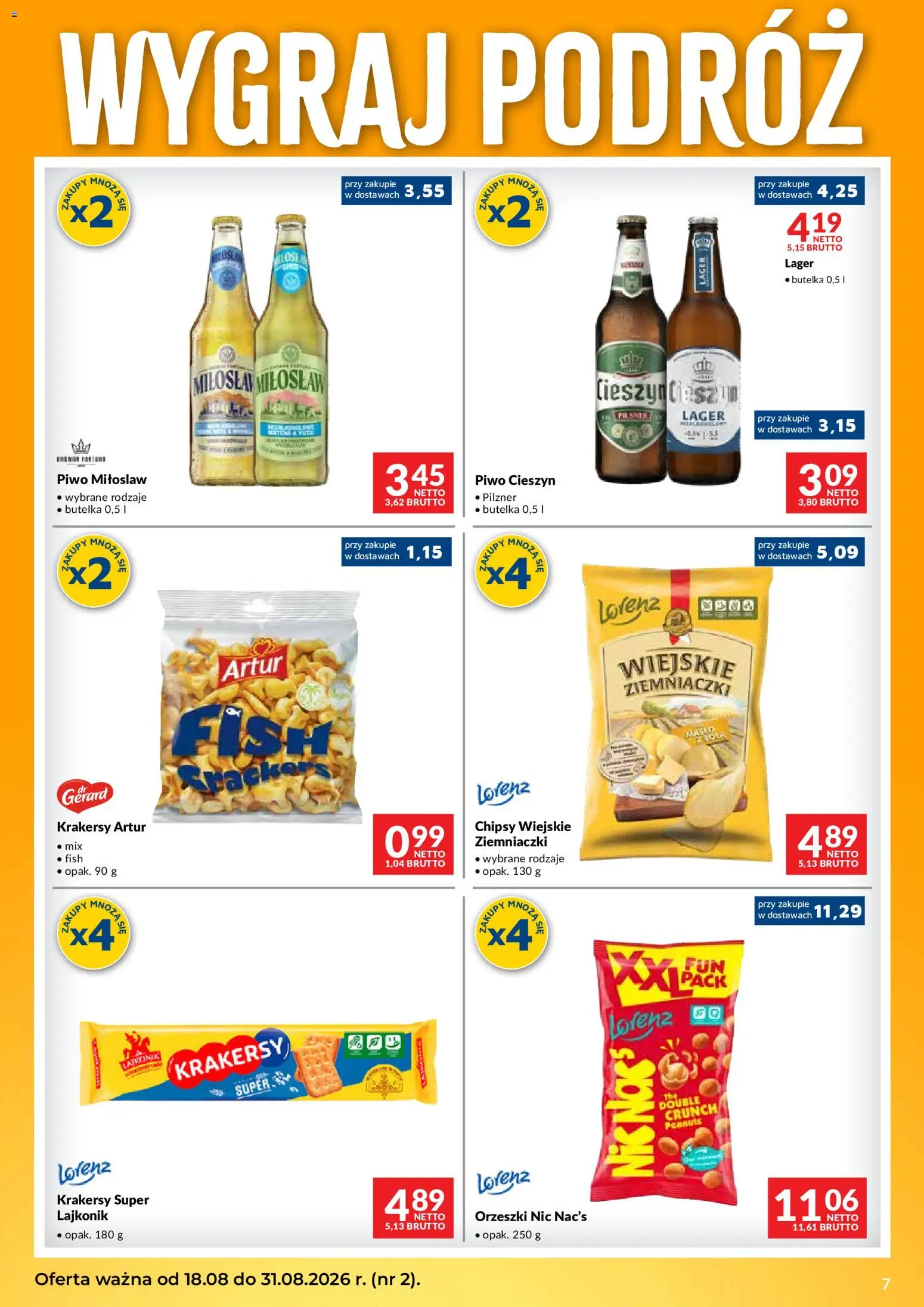 Makro gazetka - Wygraj Podróż od 18.08.2026 | Strona: 7 | Produkty: Chipsy, Ziemniaczki, Krakersy, Piwo