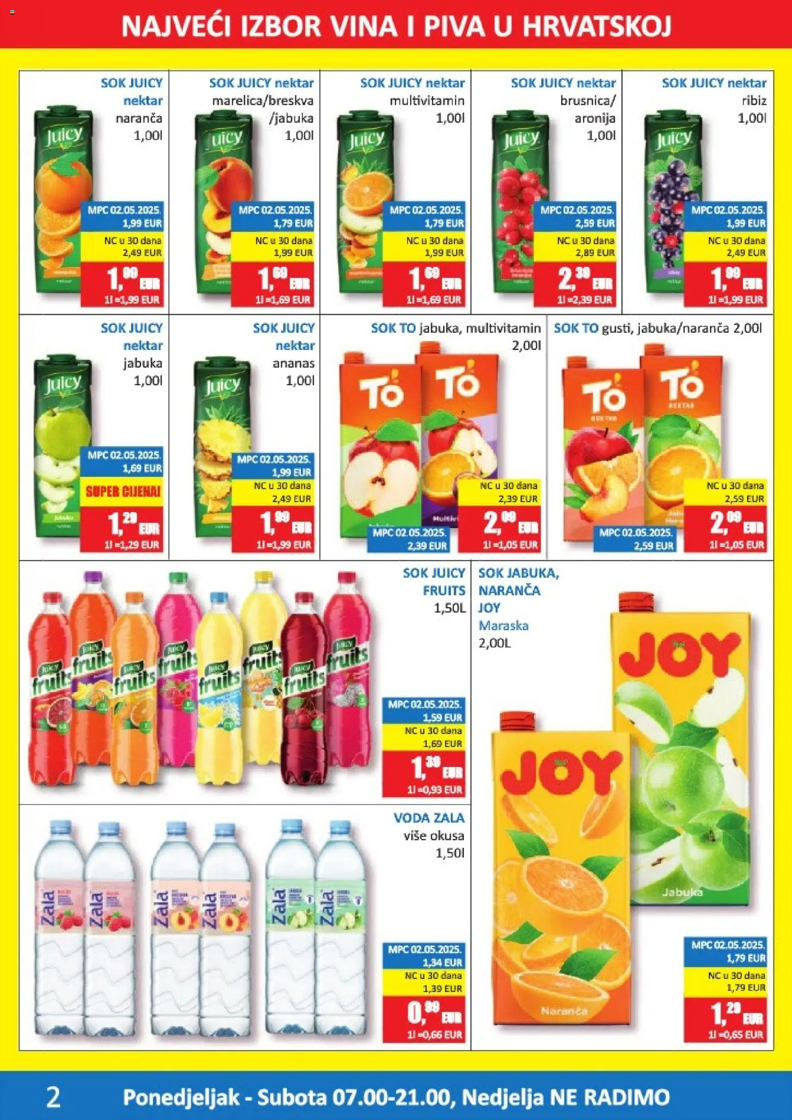 Vrutak katalog | vrijedi od 08.06.2026 | Stranica: 2 | Proizvodi: Sok, Ananas, Voda, Jabuka