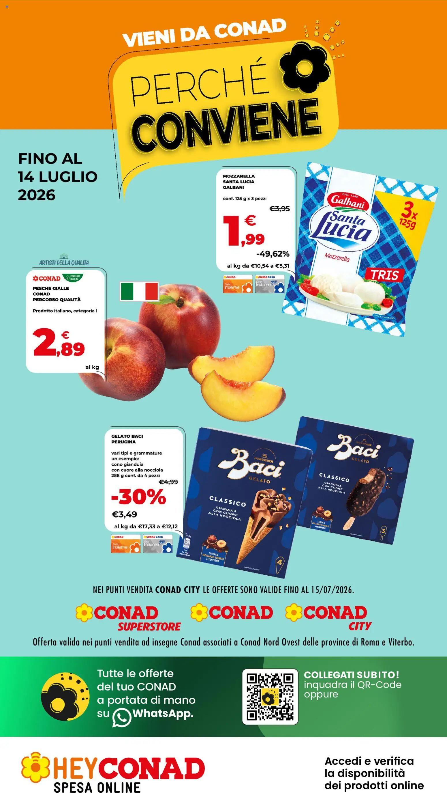 Volantino Conad del 01/07/2026 | Pagina: 1 | Prodotti: Gelato, Mozzarella