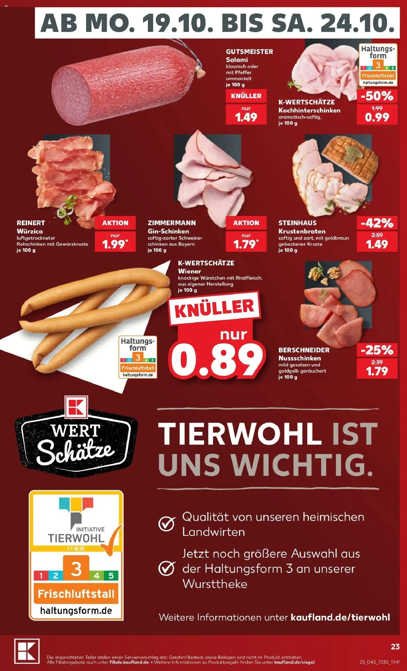 Prospekt Kaufland ab 19.10.2026 » Angebote Online zum Blättern | Seite: 27 | Produkte: Beilagen, Krustenbraten, Salami, Schinken