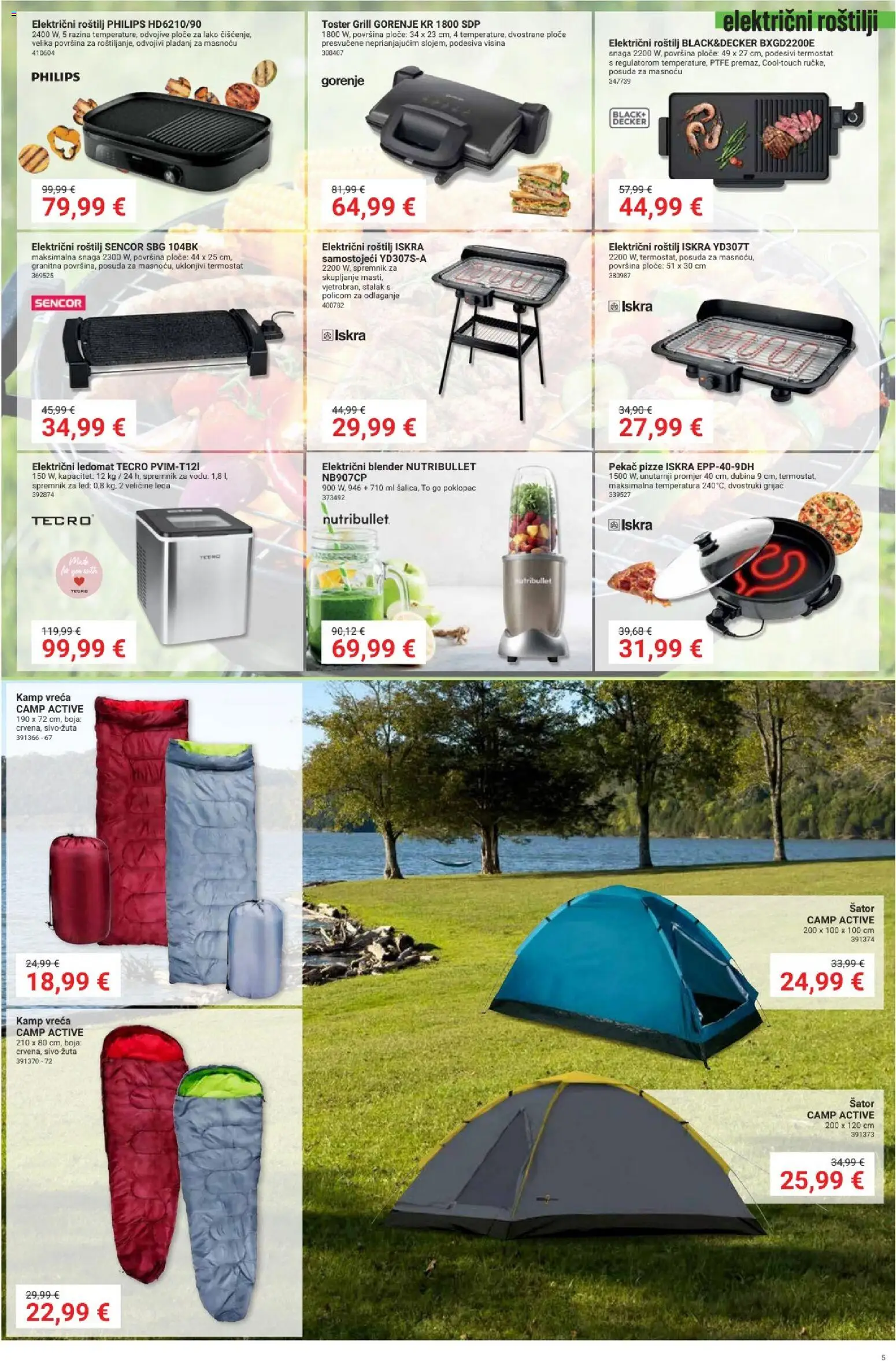 Pevex katalog | vrijedi od 16.04.2026 | Stranica: 5 | Proizvodi: Roštilj, Toster, Ledomat, Pladanj