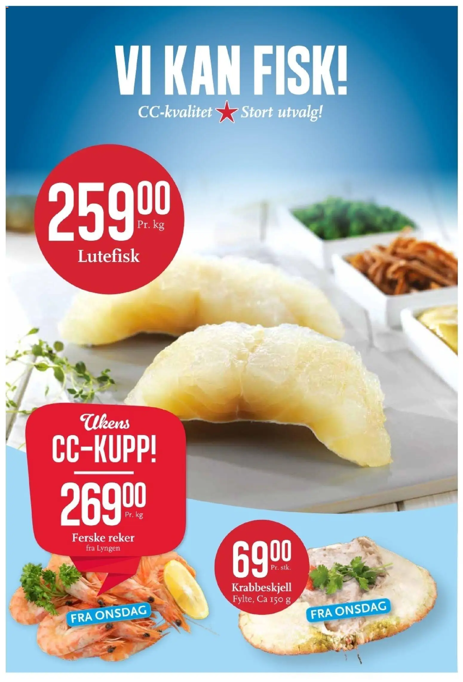 {H1} | Side: 4 | Produkter: Fisk, Krabbeskjell, Reker, Lutefisk