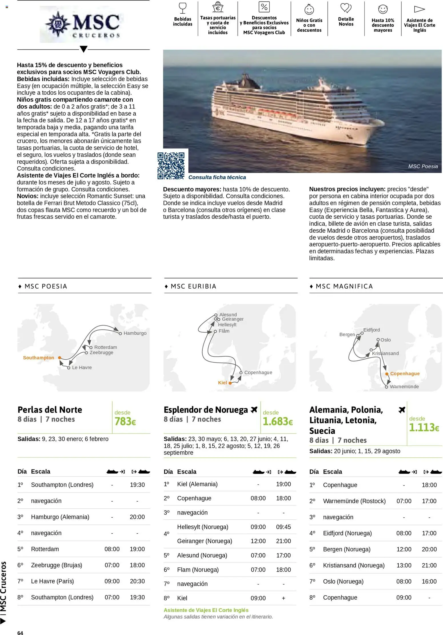 Viajes El Corte Inglés Cruceros marítimos │ válido desde el 01/01/2026 | Página: 65 | Productos: Bebidas, Navegación