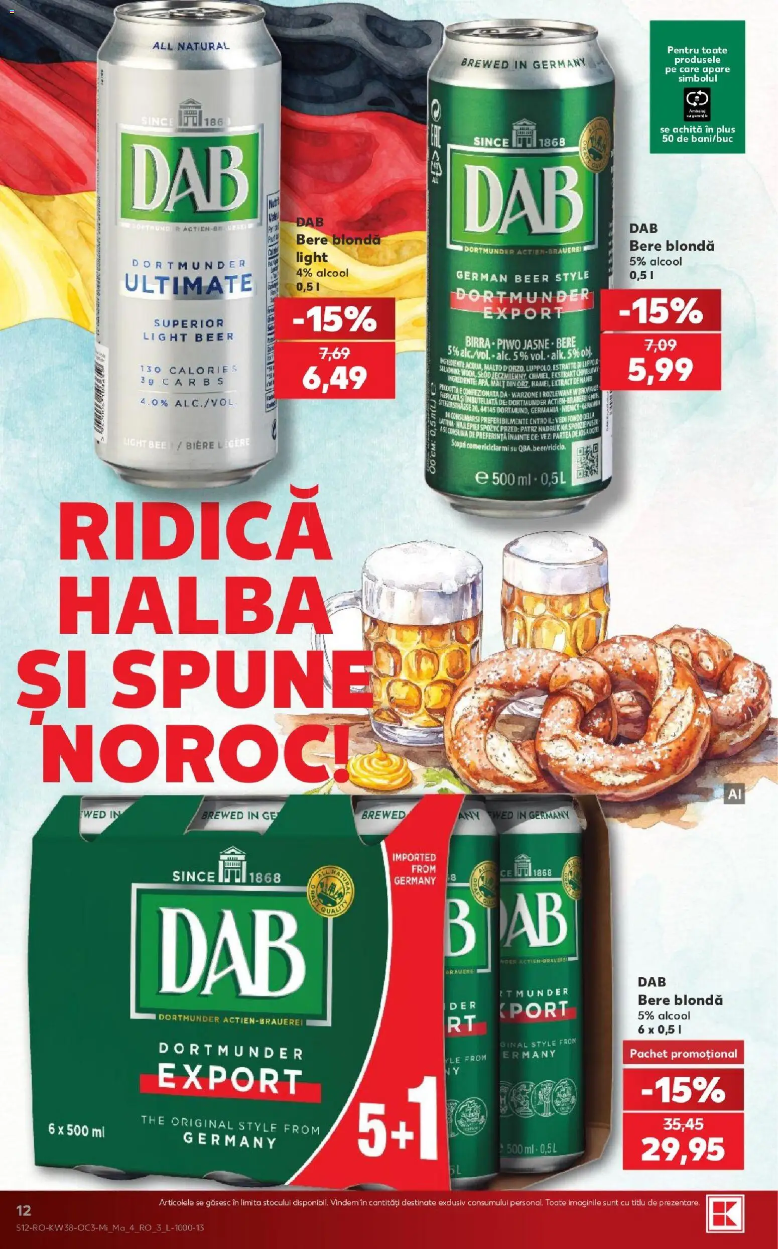 Kaufland RO akciós ujság - amely érvényes a következő dátumtól: 2026.09.16. | Oldal: 12