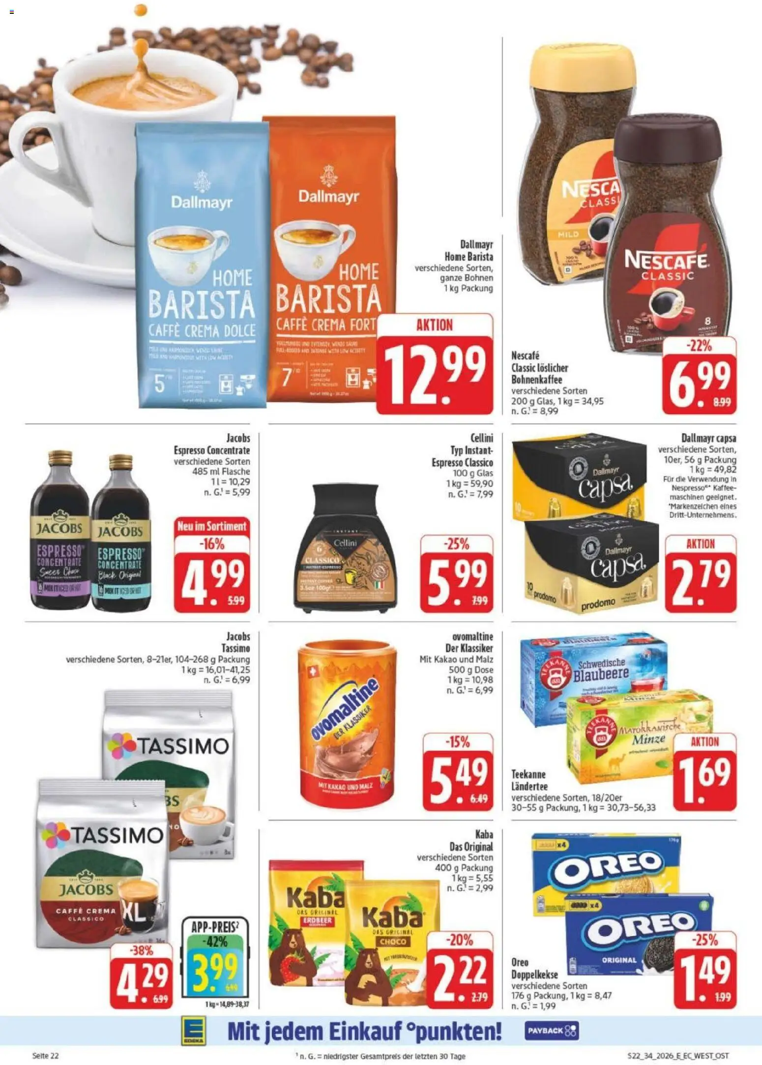 Edeka Prospekt Leipzig – gültig ab 17.08.2026 | Seite: 30 | Produkte: Ovomaltine, Nescafe, Kaffee, Dallmayr