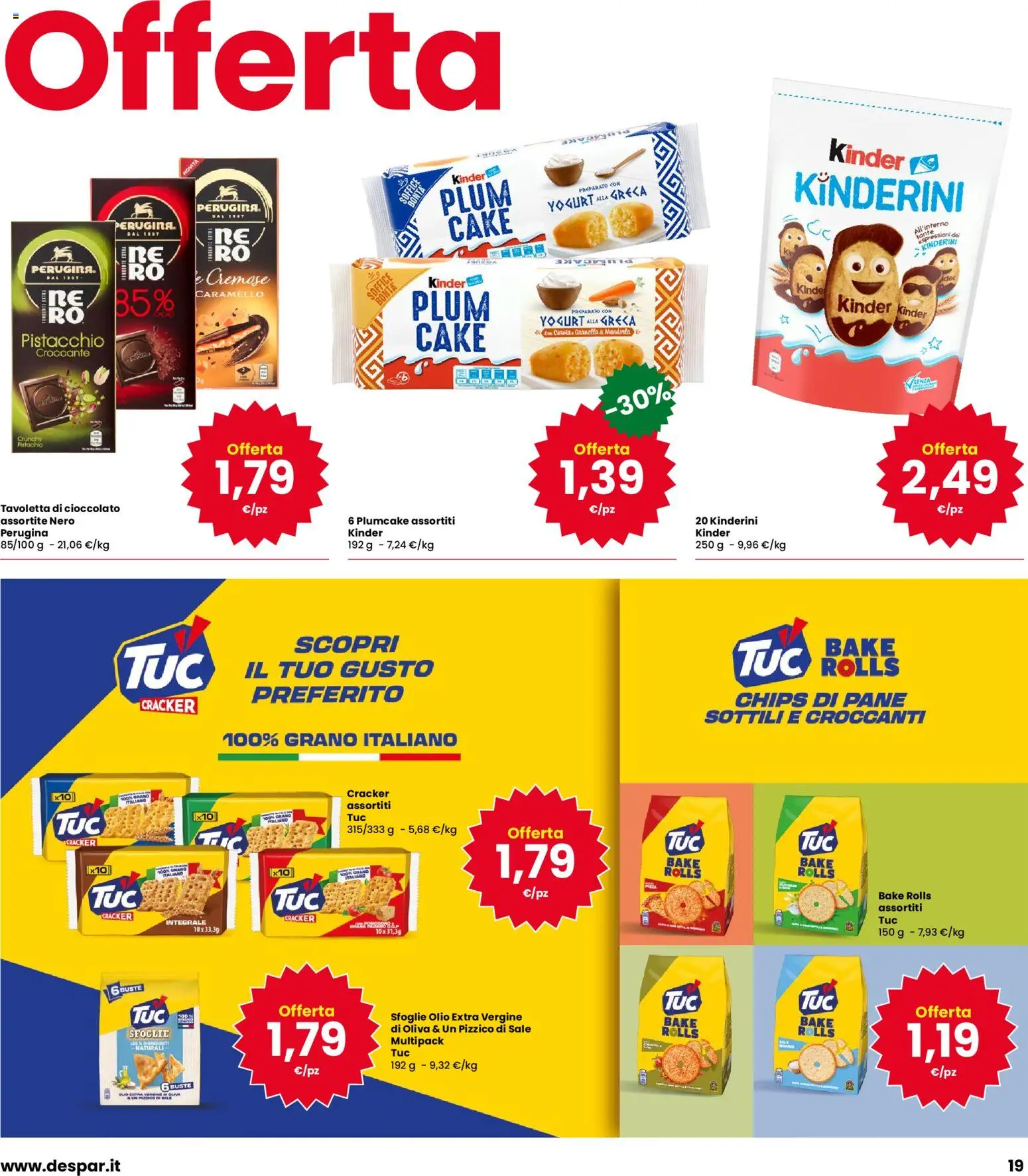 Volantino Eurospar del 08/10/2026 | Pagina: 19 | Prodotti: Pistacchio, Yogurt, Cracker, Tavoletta