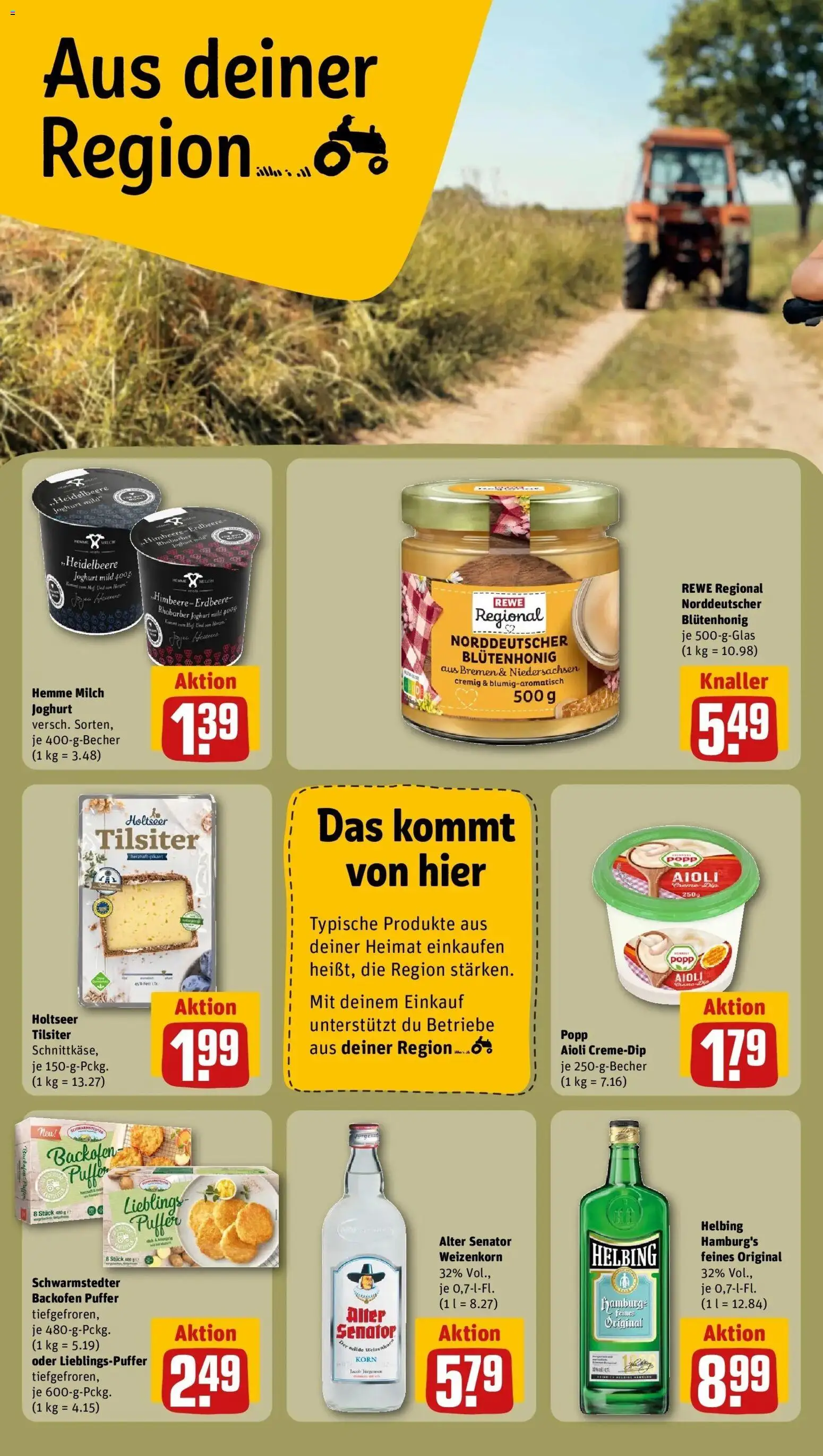 REWE Prospekt ab 24.08.2026 zum Blättern » Angebote | Seite: 18 | Produkte: Milch, Joghurt, Backofen, Rhabarber