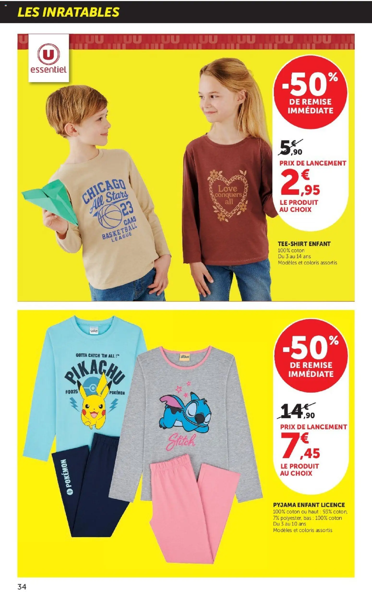 {H1} | Page: 34 | Produits: Coton, Pyjama enfant, Pyjama