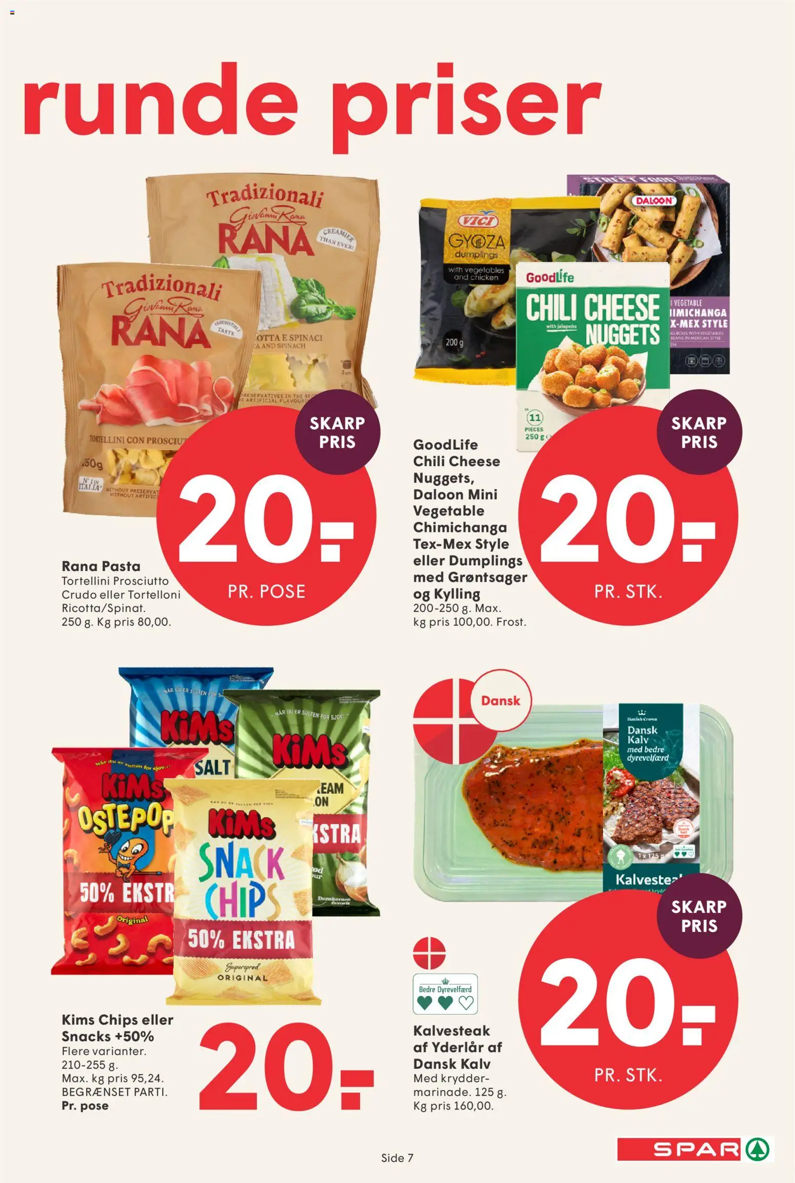 Spar tilbudsavis – gyldig fra 02/10/2026 | Side: 7 | Produkter: Chili, Nuggets, Pasta, Salt