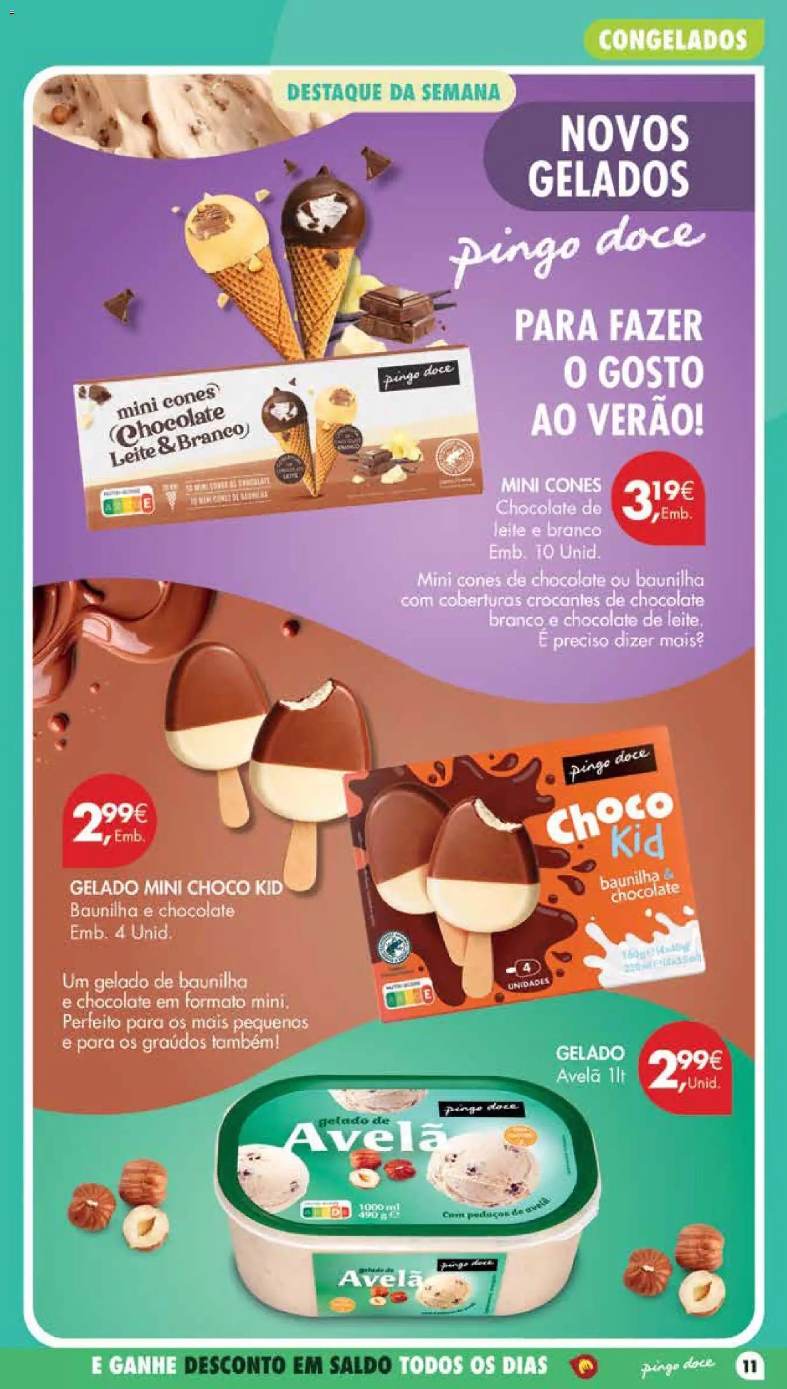 Pingo Doce Poupe Esta Semana Madeira │ válido de 07/07/2026 | Página: 11 | Produtos: Gelado, Leite, Chocolate
