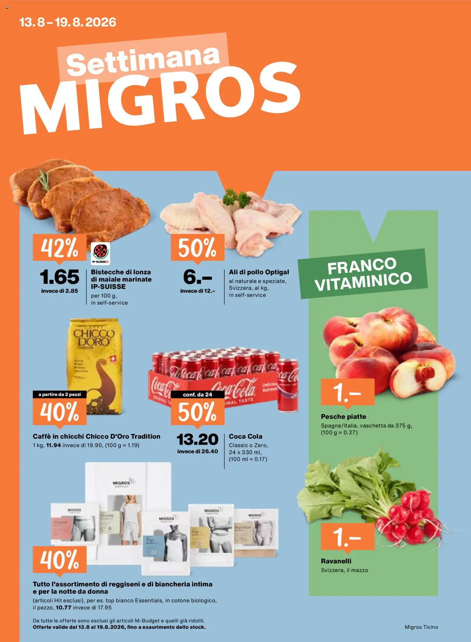 Migros aktionen IT – gültig ab 13.08.2026 | Seite: 1 | Produkte: Coca Cola, Top