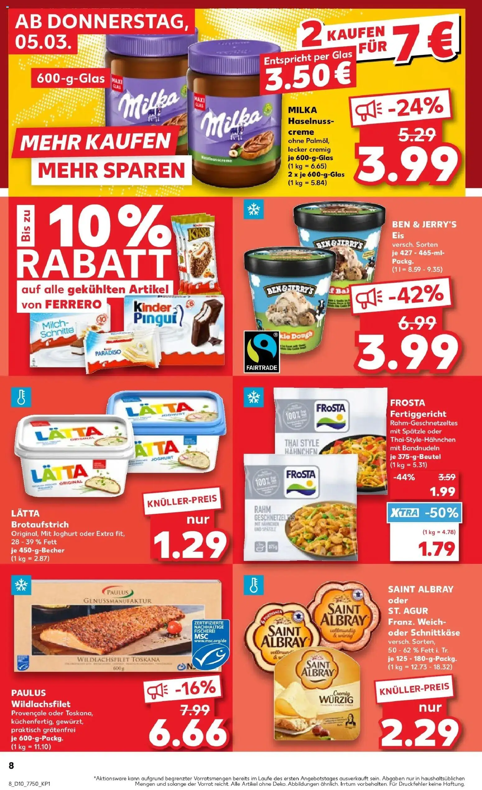 Kaufland Prospekt Pfullingen	 – gültig ab 02.03.2026 | Seite: 20 | Produkte: Milch, Joghurt, Creme, Frosta