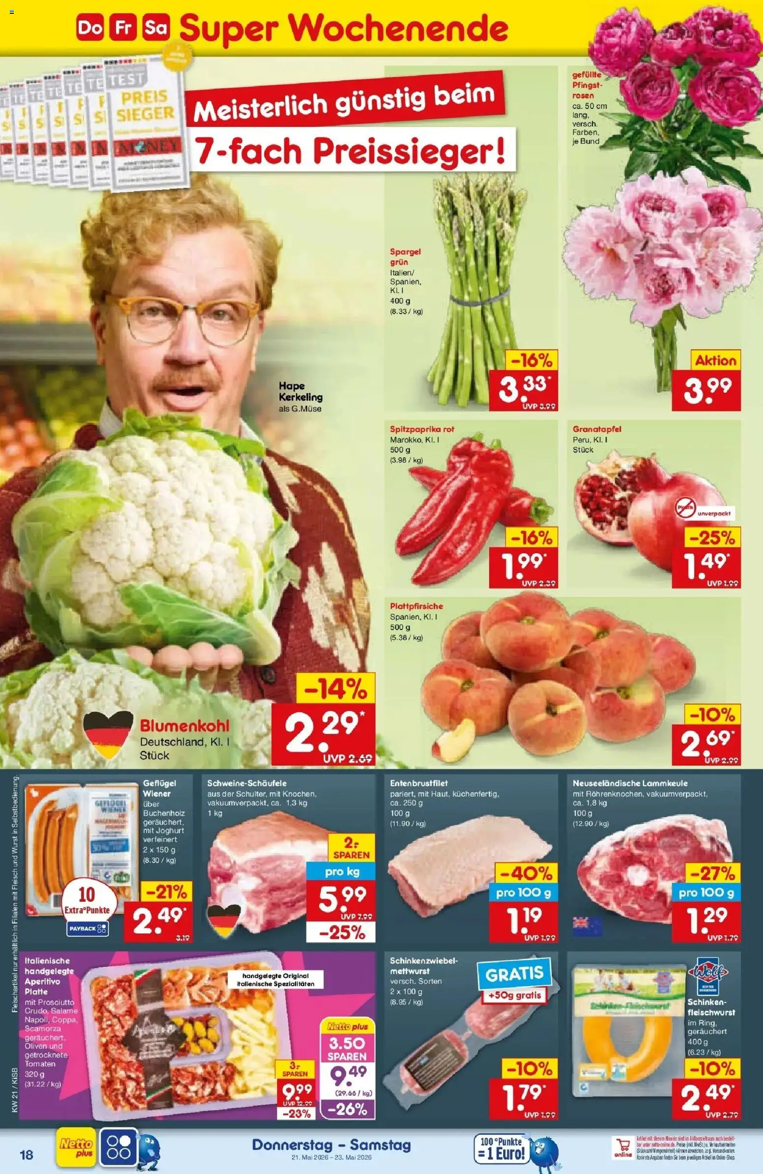 Netto Marken-Discount Prospekt Oberhaid	 – gültig ab 17.05.2026 | Seite: 20 | Produkte: Lammkeule, Granatapfel, Joghurt, Wurst