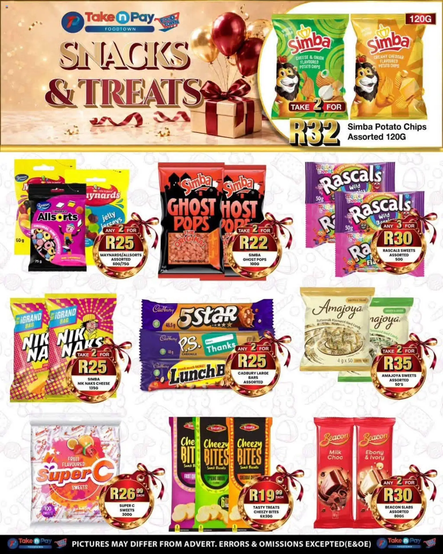 New Take n Pay catalogue – valid from 24/08/2026 | Page: 14 | Products: Milk, Biscuits, Snacks, Onion
