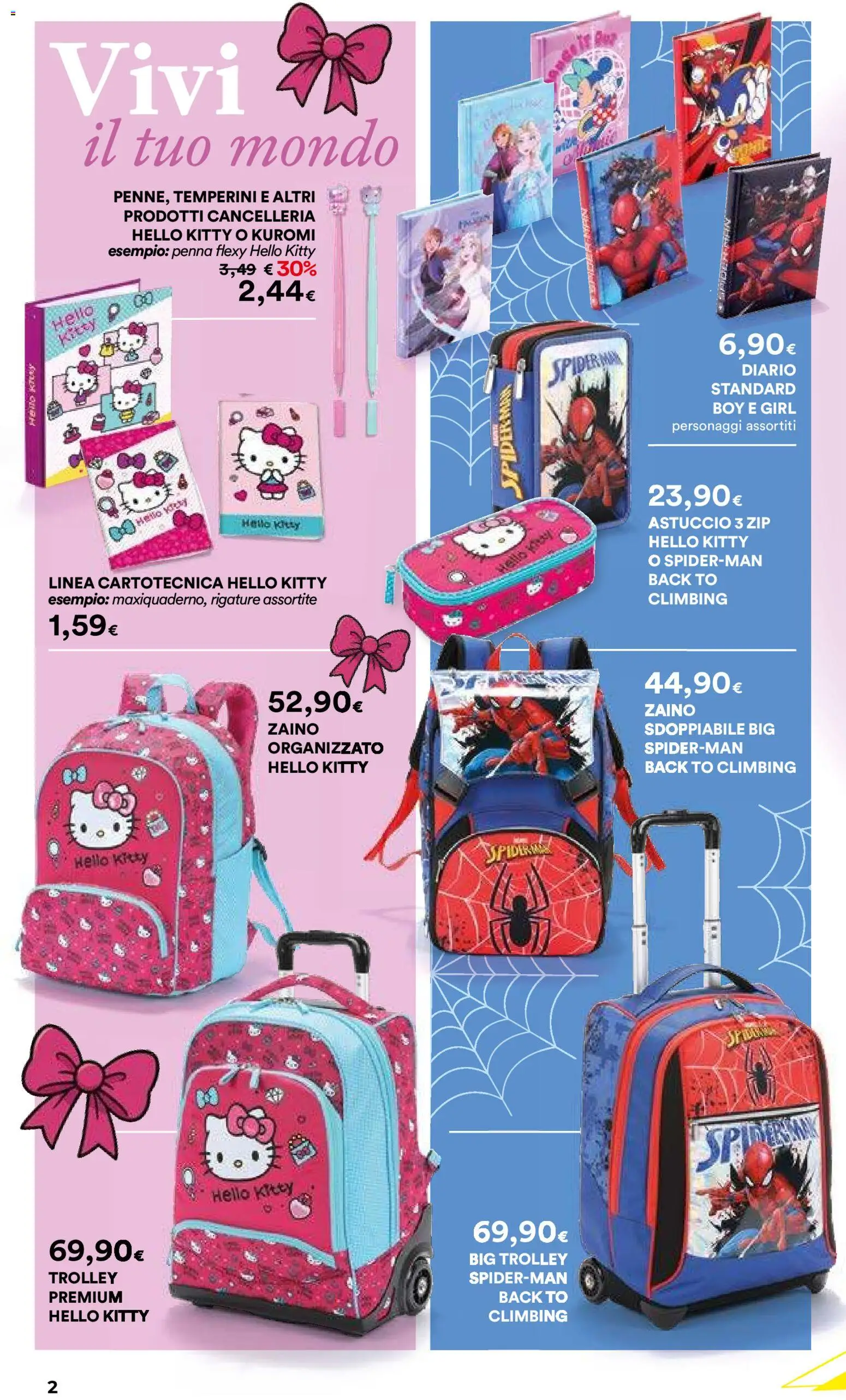 Volantino Ipercoop del 09/07/2026 | Pagina: 2 | Prodotti: Zaino, Astuccio, Trolley