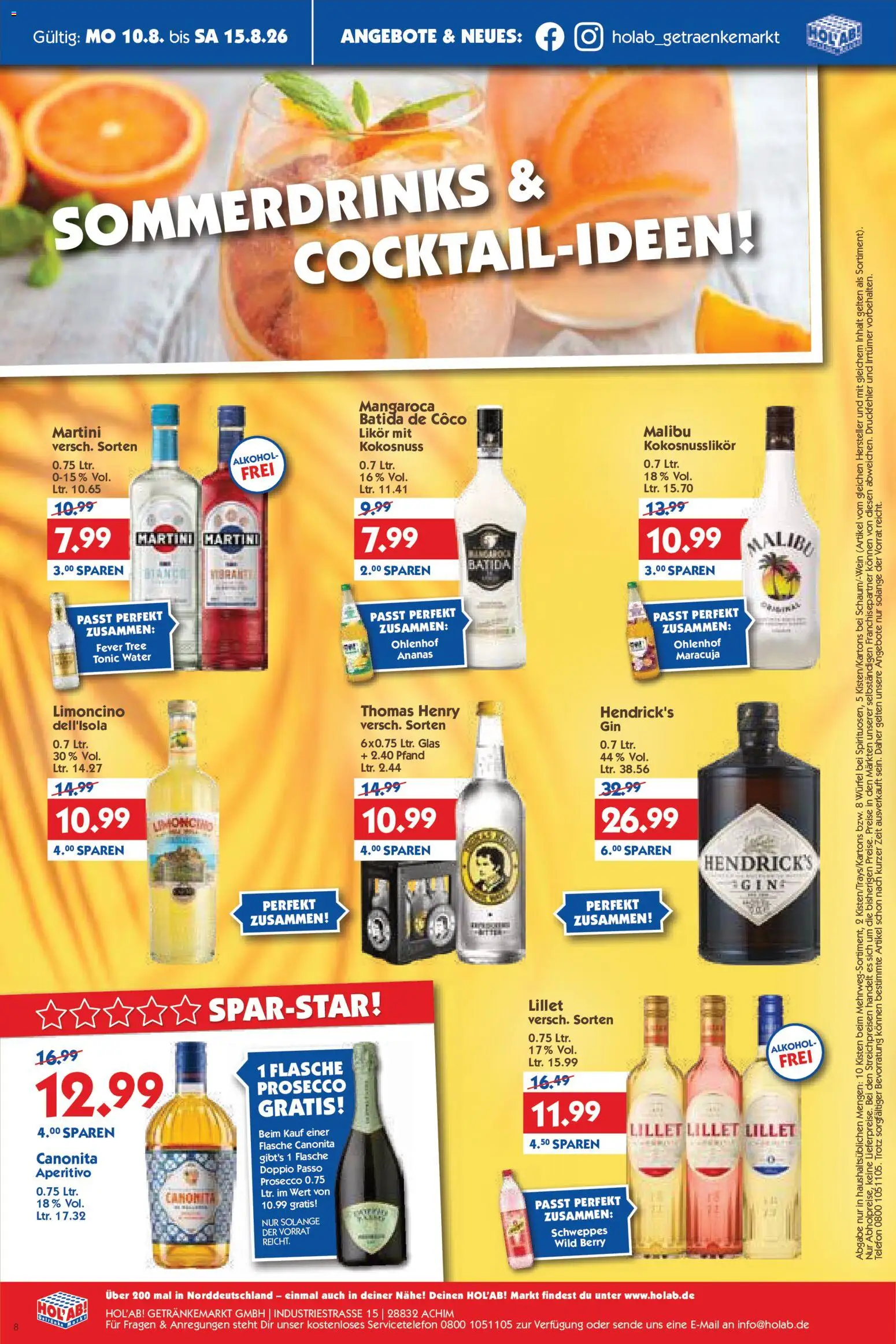 HOL’AB! Prospekt – gültig ab 10.08.2026 | Seite: 8 | Produkte: Ananas, Lillet, Doppio Passo, Telefon
