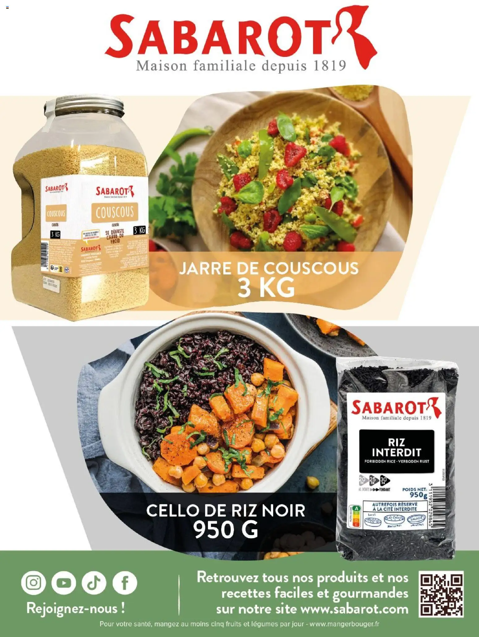 {H1} | Page: 49 | Produits: Salade, Poids, Couscous, Riz