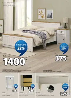 Ofertele JYSK valabile de la 04.08.2026 | Pagină: 7 | Produse: Pat, Noptieră, Bancă