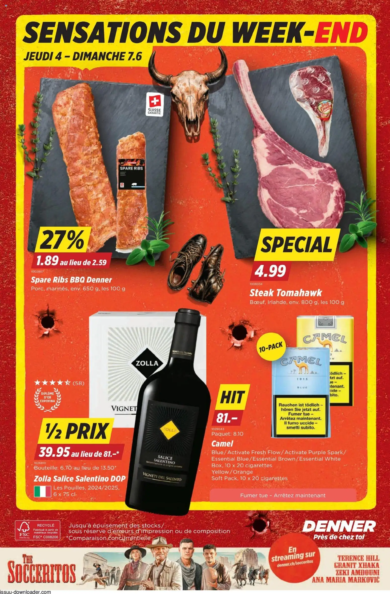 Denner aktionen FR – gültig ab 04.06.2026 | Seite: 22 | Produkte: Spare Ribs