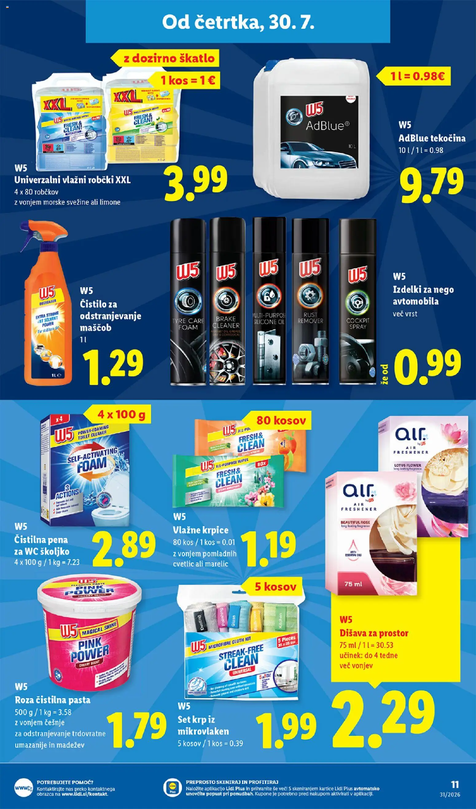 Novi Lidl katalog ponudbe – veljaven od 30.07.2026 | Stran: 21 | Izdelki: Robčki, Kos, Disava, Lotus