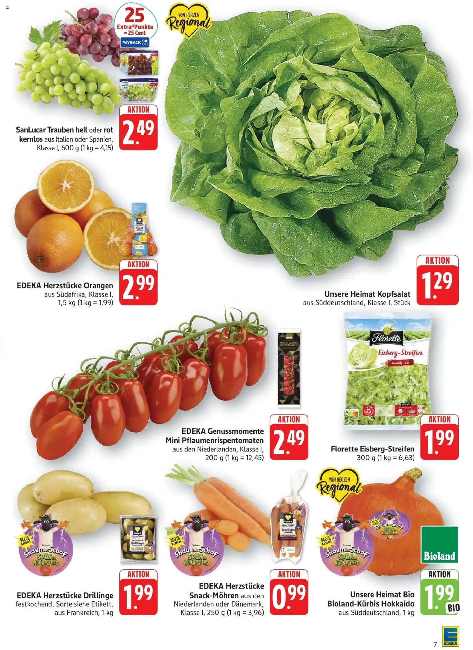 Edeka Prospekt Geislingen (ab 14.09.2026) » Angebote Online | Seite: 7 | Produkte: Trauben, Orangen, SUP