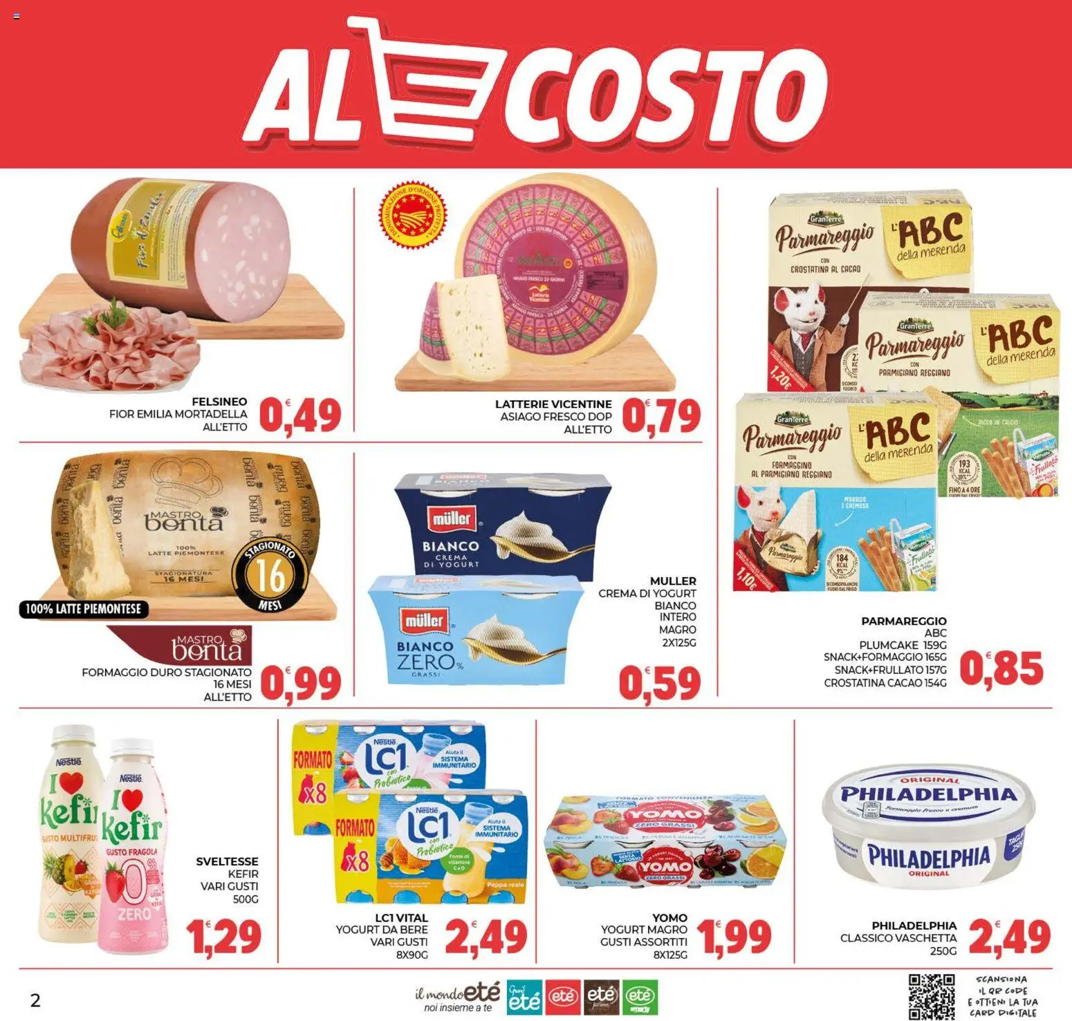 Volantino Eté del 22/09/2026 | Pagina: 2 | Prodotti: Kefir, Crema, Yogurt, Parmigiano reggiano