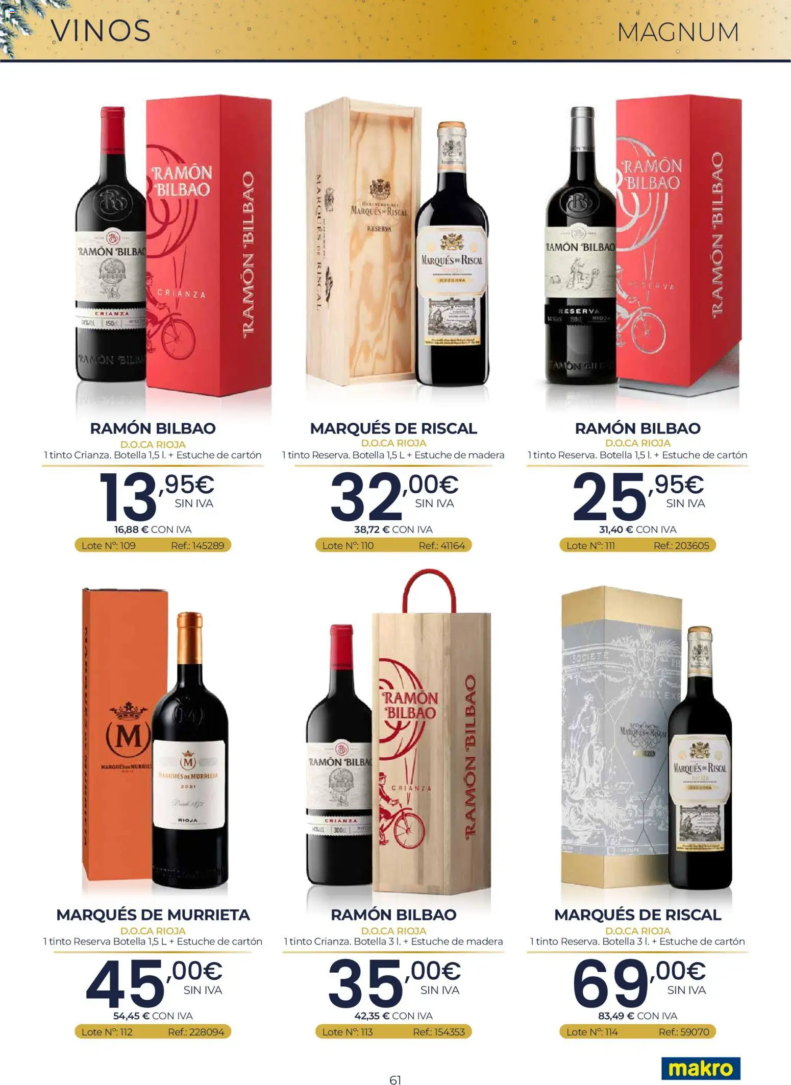 Makro Lotes y Cestas Navidad Centro │ válido desde el 03/09/2026 | Página: 61 | Productos: Magnum