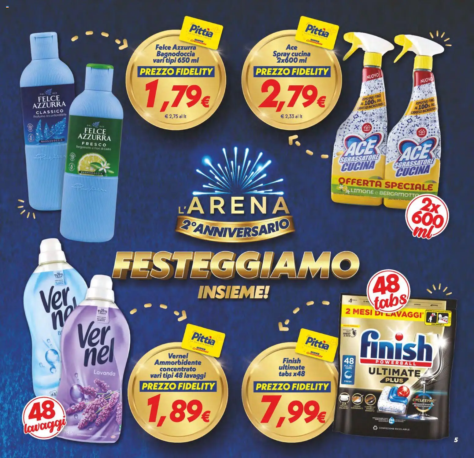 Volantino SuperConveniente del 02/10/2026 | Pagina: 5 | Prodotti: Ammorbidente, Sgrassatore, Fiori, Lavanda