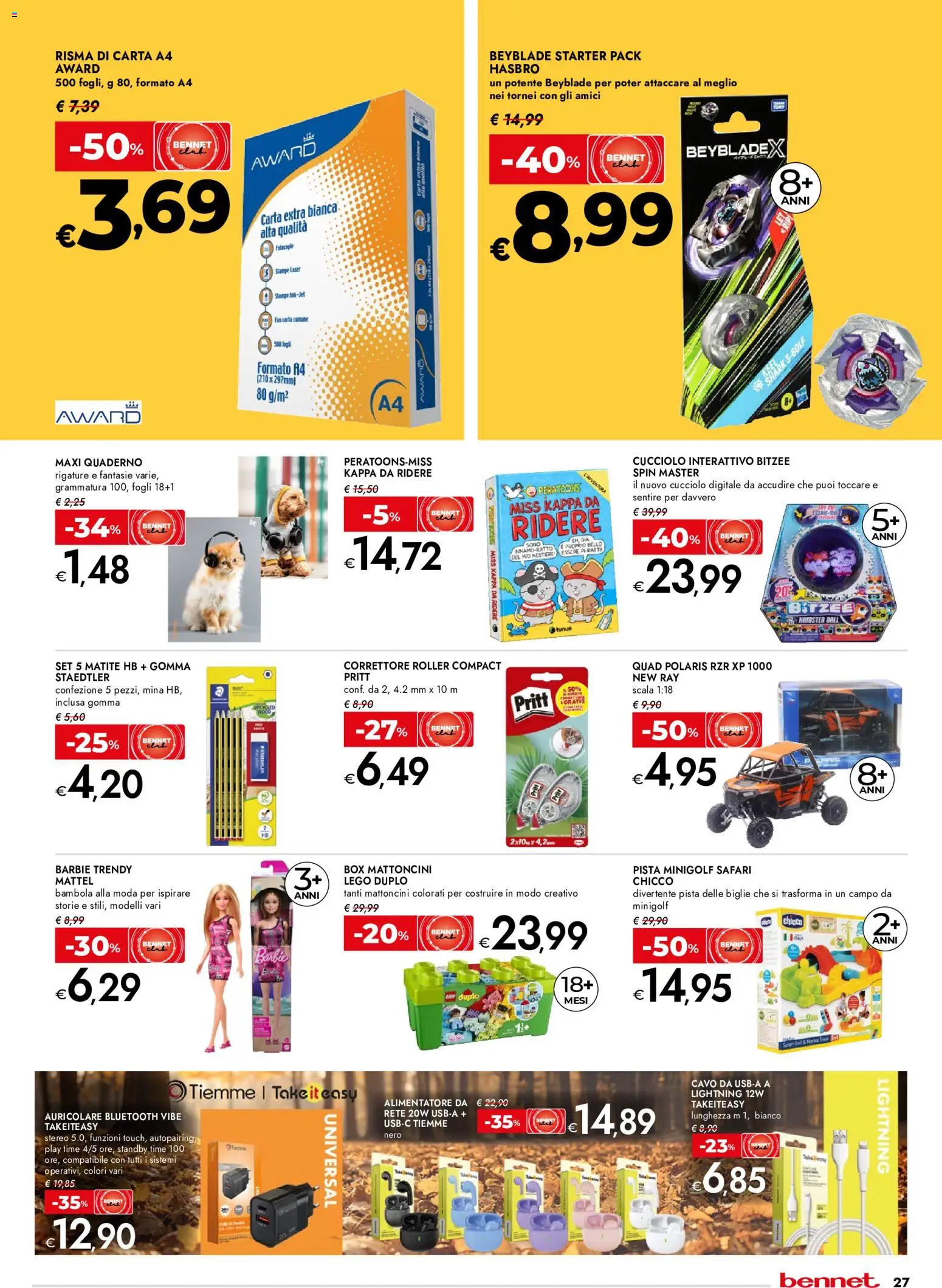 Volantino bennet del 22/10/2026 | Pagina: 27 | Prodotti: LEGO DUPLO, Cavo, Bambola, LEGO