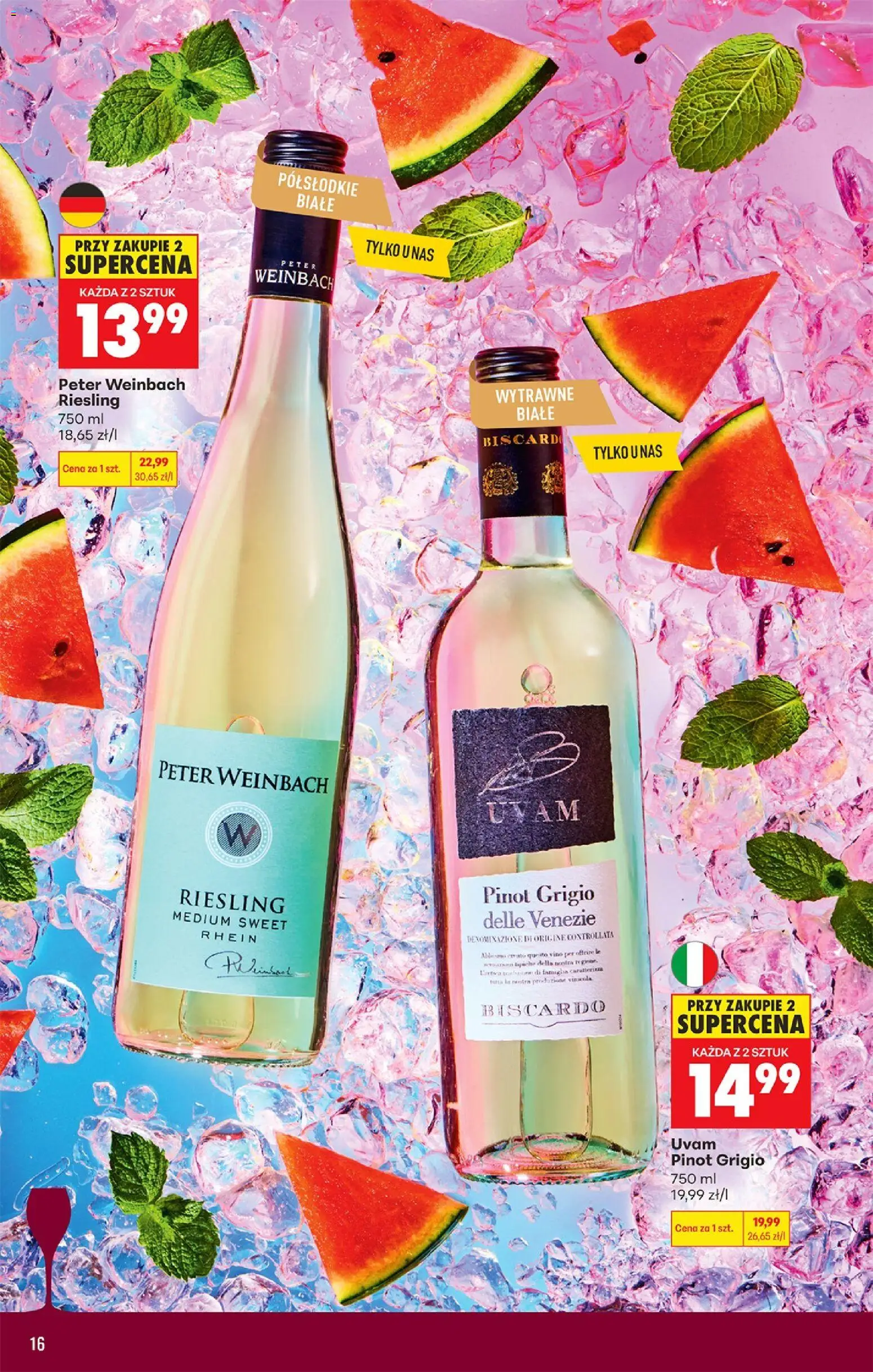 Biedronka gazetka - Czas na toast od 10.08.2026 | Strona: 16 | Produkty: Riesling, Pinot Grigio