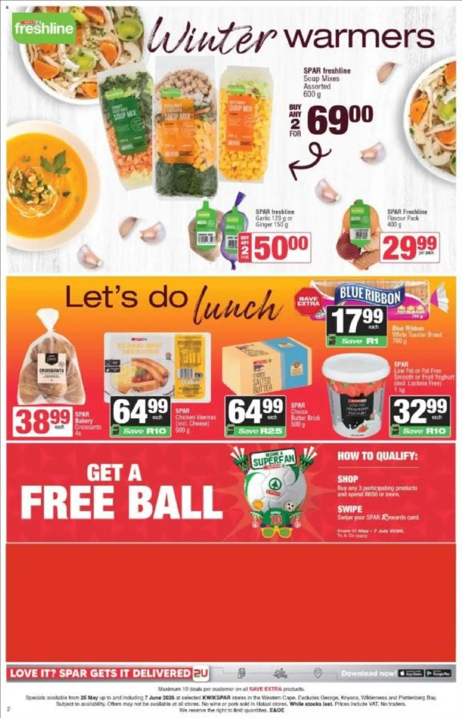 New KWIKSPAR catalogue – valid from 25.05.2026 | Page: 2 | Products: Yoghurt, Wine, Soup, Garlic