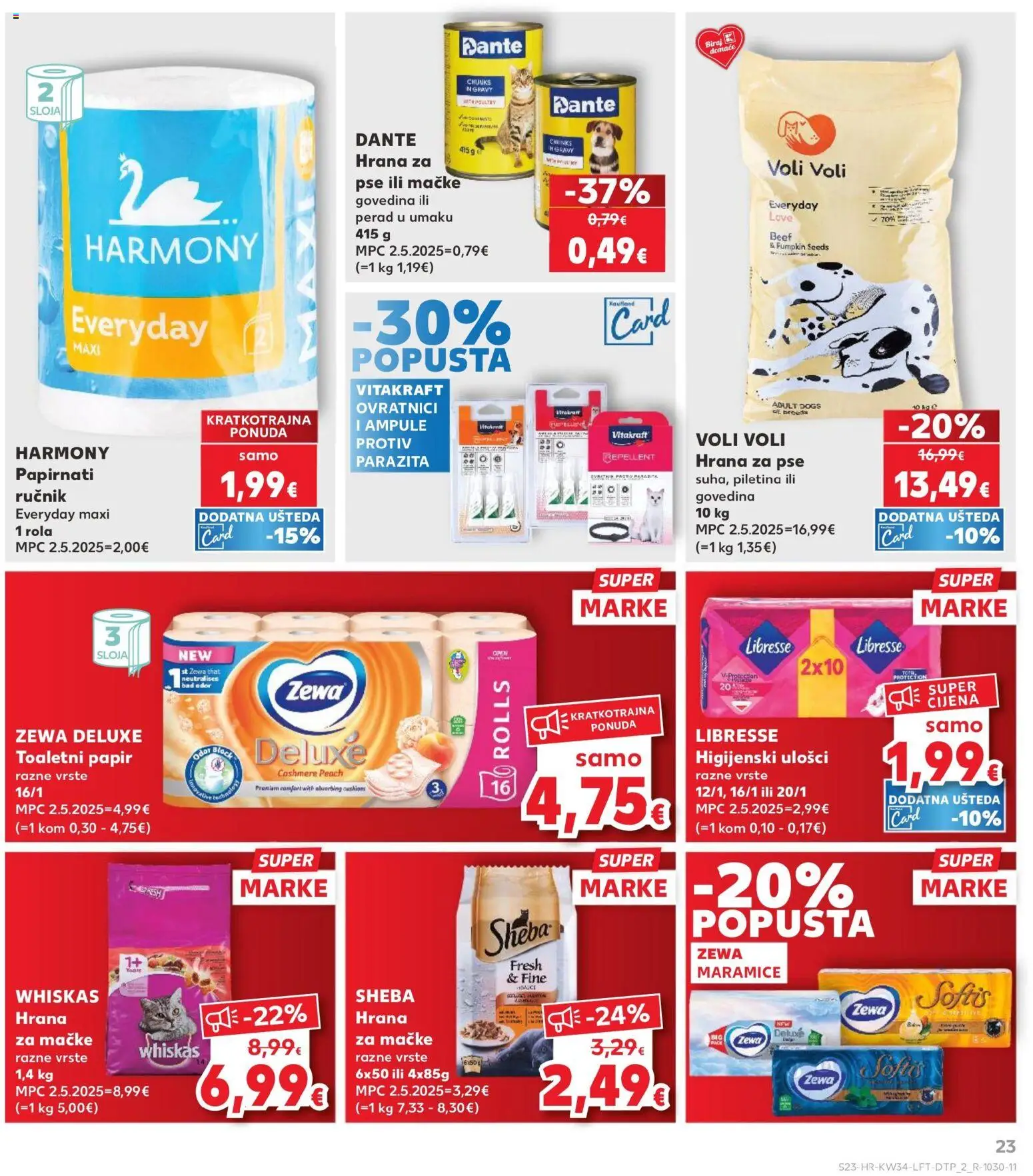 Kaufland katalog | vrijedi od 19.08.2026 | Stranica: 23 | Proizvodi: Piletina, Ručnik, Hrana za mačke, Perad