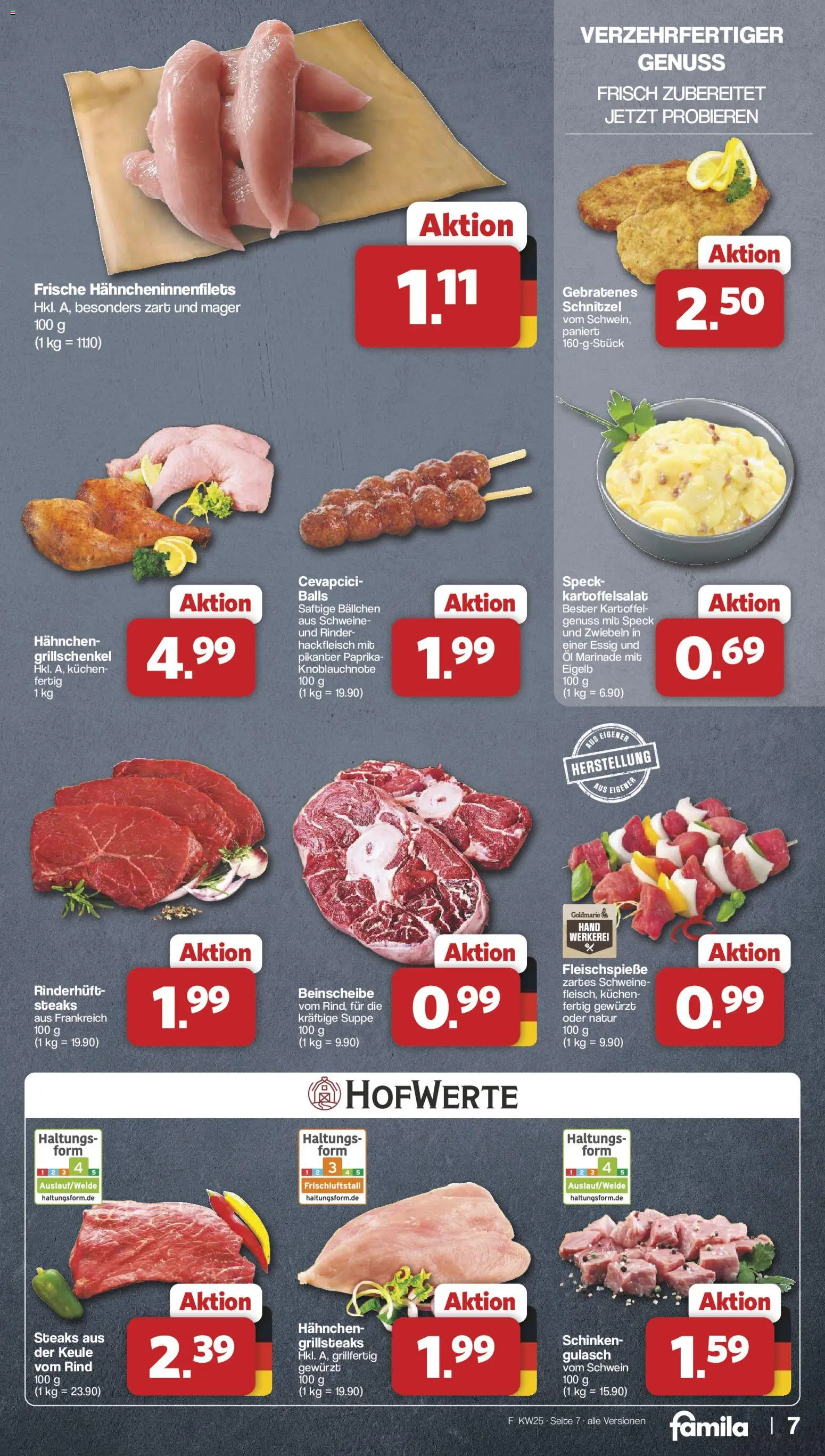 Famila Nordwest Prospekt – gültig ab 15.06.2026 | Seite: 7 | Produkte: Schnitzel, Paprika, Schinken, Hackfleisch