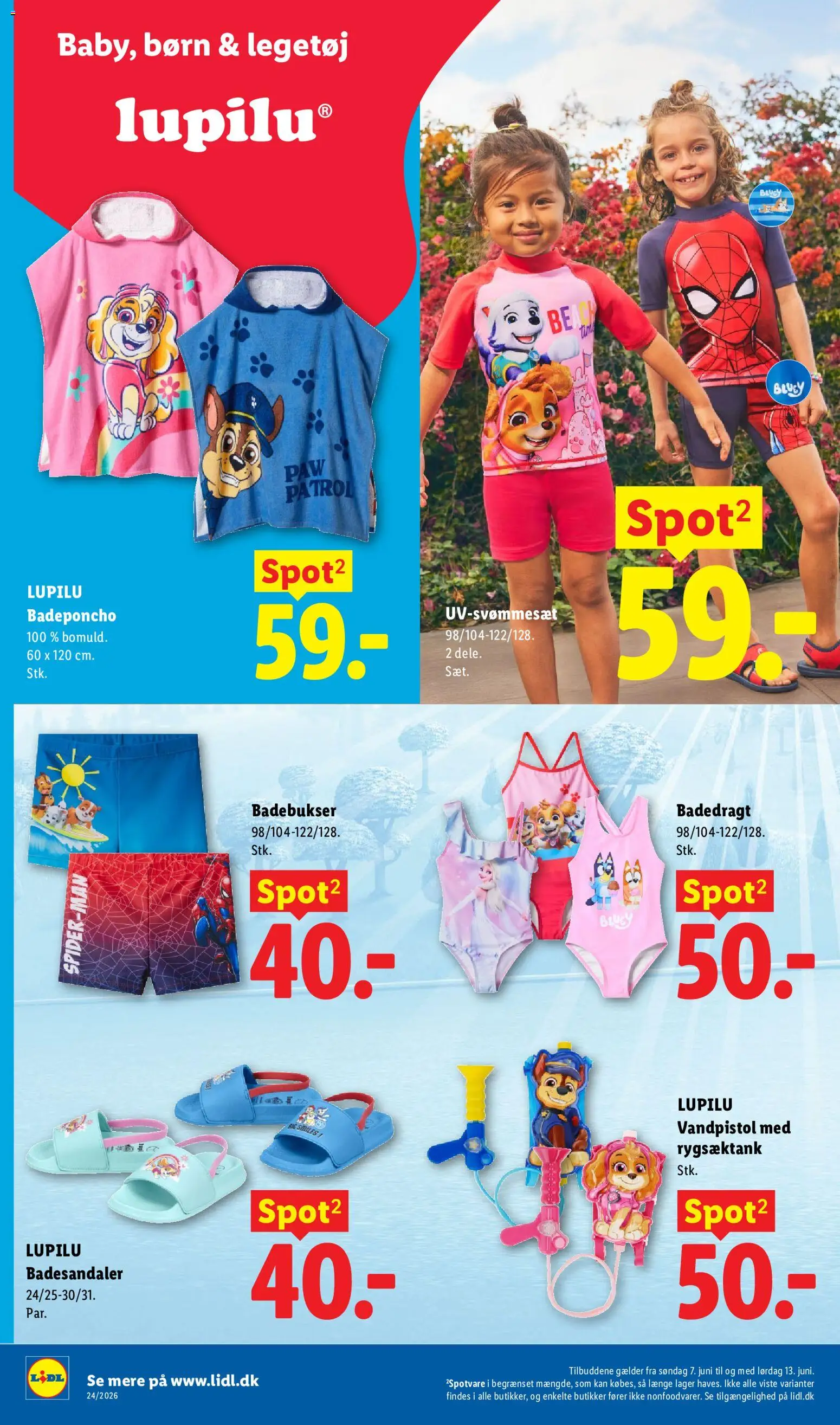 Lidl tilbudsavis – gyldig fra 11/06/2026 | Side: 43 | Produkter: Badedragt, Søm, Badesandaler