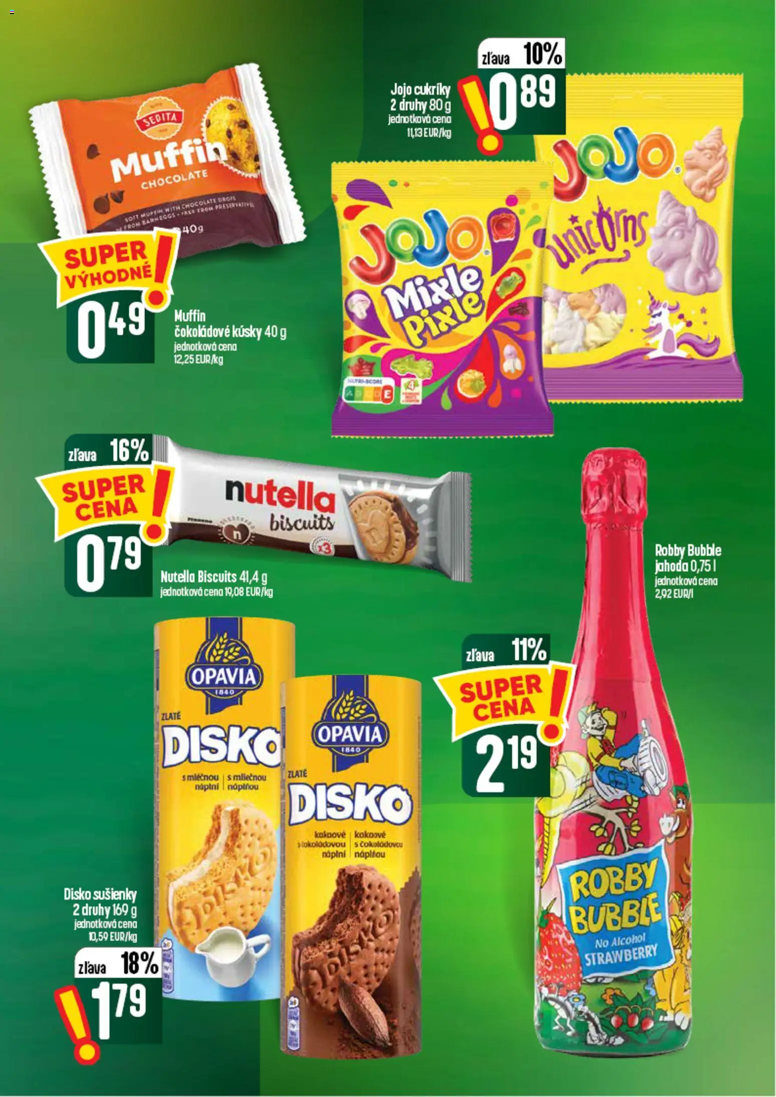 Nové COOP Jednota akcie – leták je platný od 03.09.2026 | Strana: 39 | Produkty: Sušienky, Cukríky, Nutella