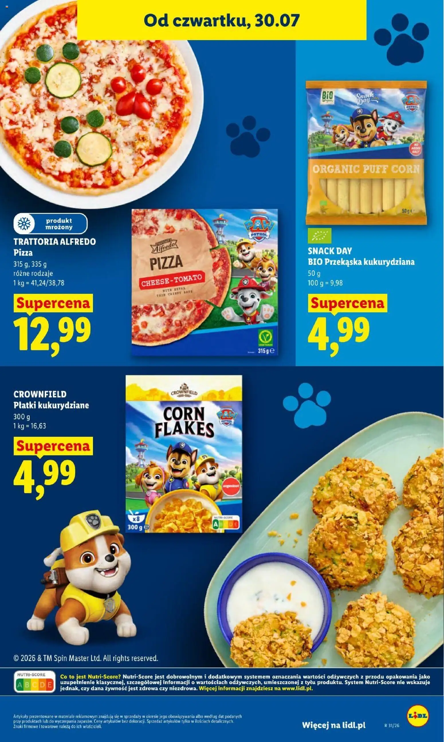 Lidl gazetka od 30.07.2026 | Strona: 53 | Produkty: Płatki kukurydziane, Pizza, Płatki, Corn Flakes