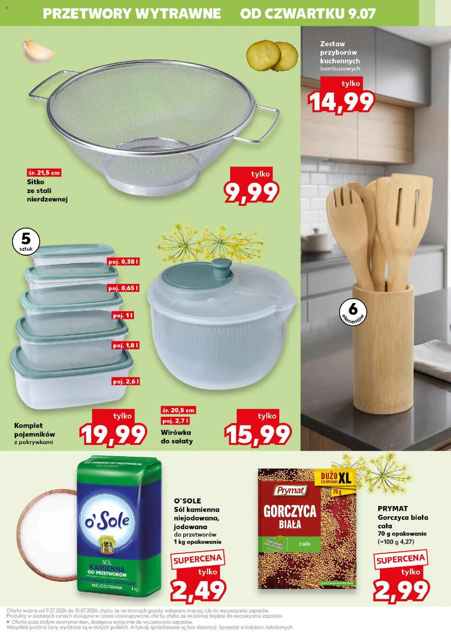 Kaufland Polsko leták - Kochamy przetwory od 09.07.2026 | Strana: 17 | Produkty: Saláty, Sítko