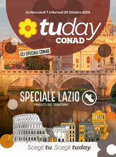 Anteprima del volantino Conad volantino Tuday Lazio valido a partire dal 07/10/2026