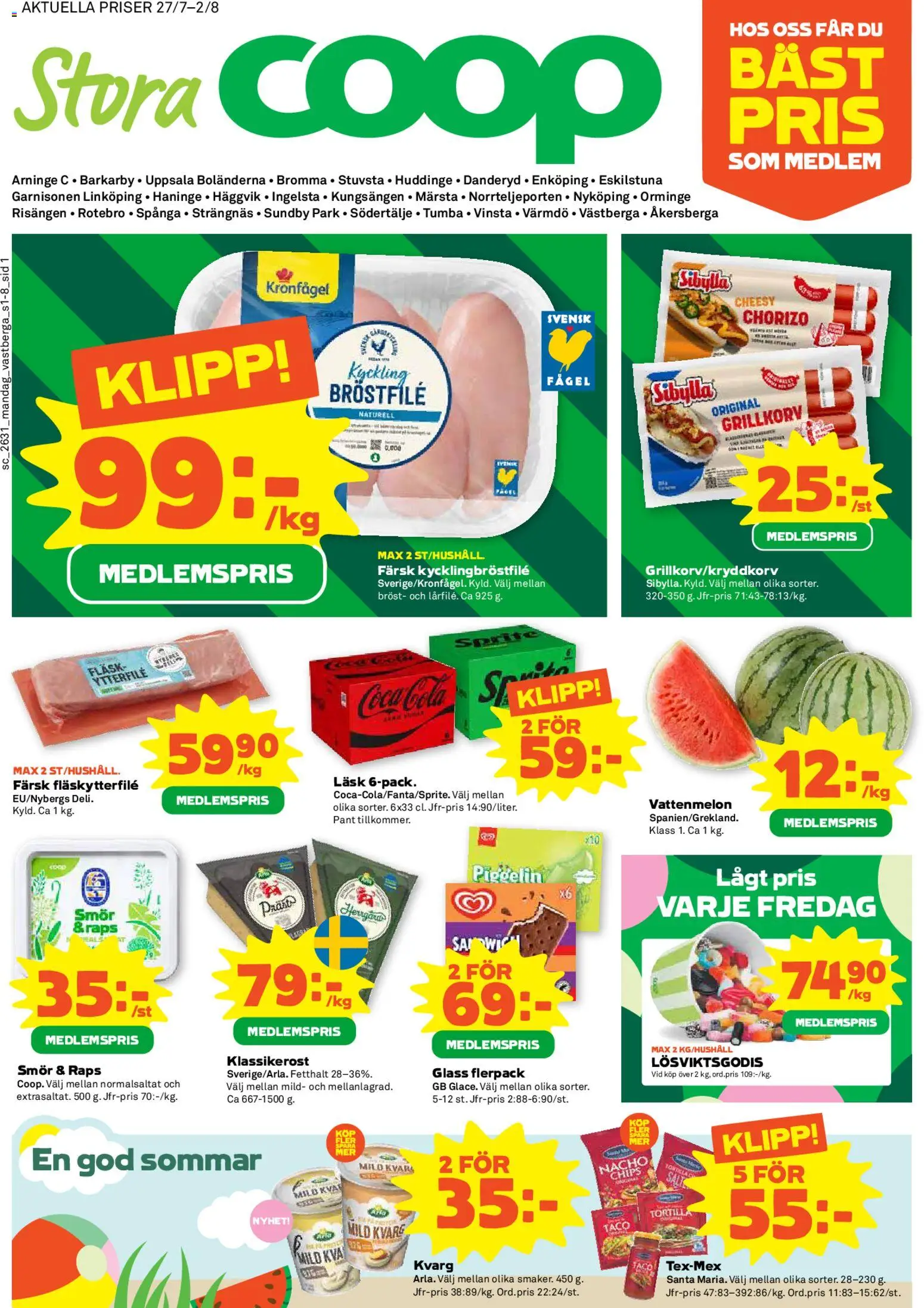 Stora Coop reklamblad aktuell från 27/07/2026 | Sida: 1