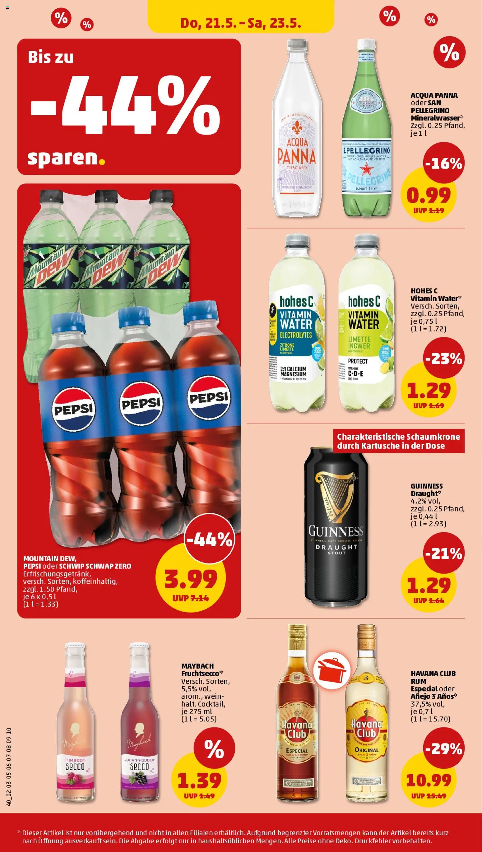 Penny Prospekt 	 – gültig ab 18.05.2026 | Seite: 42 | Produkte: Mineralwasser, Fruchtsecco, Pepsi, Wein
