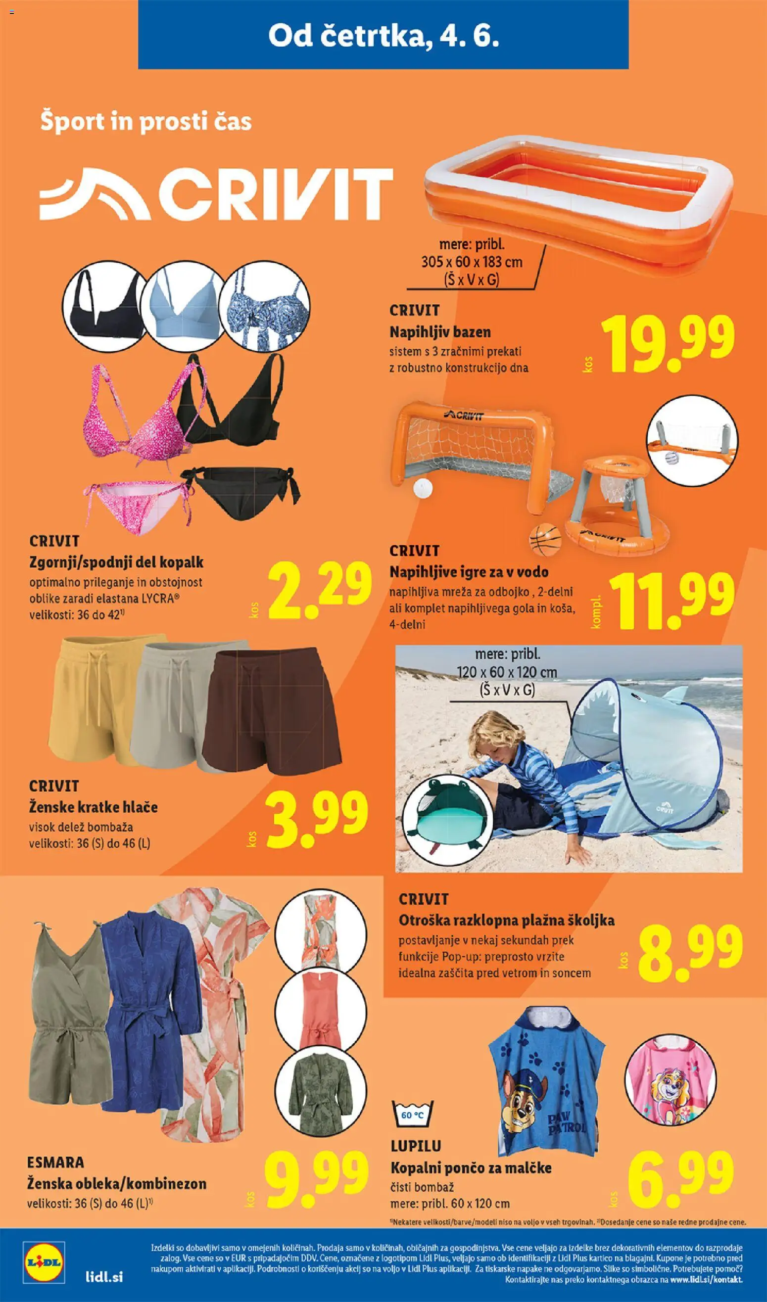 Novi Lidl katalog ponudbe – veljaven od 04.06.2026 | Stran: 36 | Izdelki: Bazen, Hlace, Kratke hlace