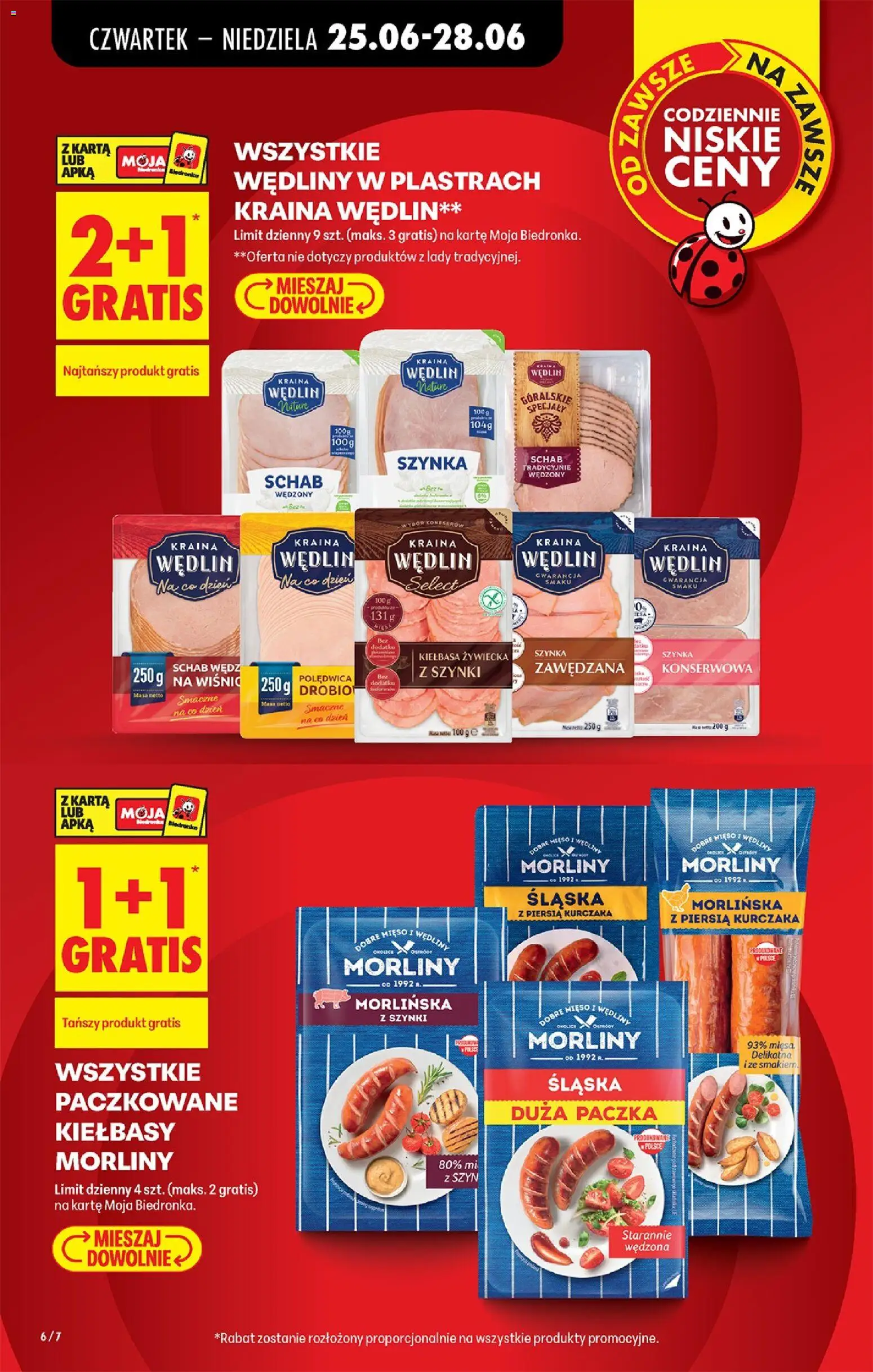 Biedronka gazetka od czwartku od 25.06.2026 | Strona: 8 | Produkty: Karta, Mięso, Szynka, Wędliny