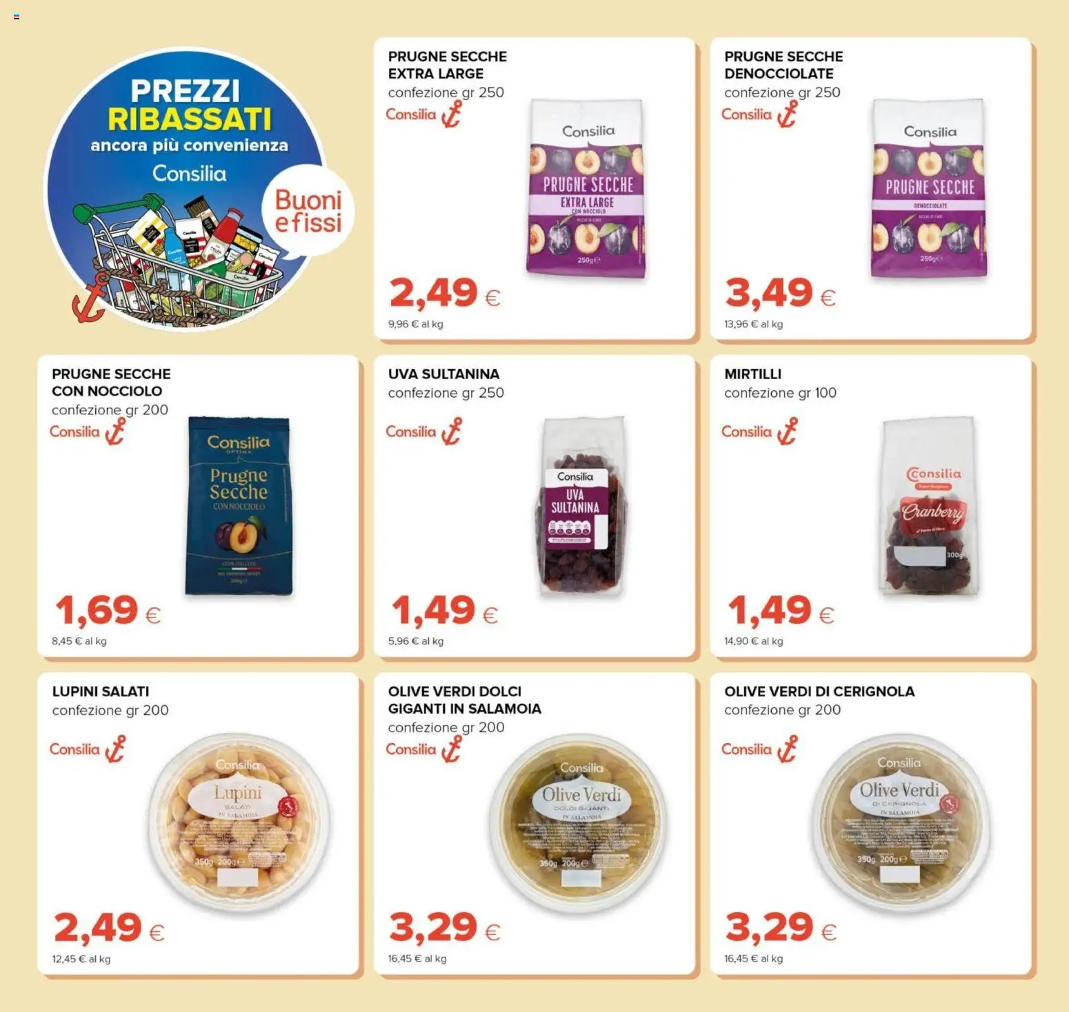Volantino Tigre del 22.04.2026 | Pagina: 2 | Prodotti: Lupini, Olive, Uva, Mirtilli